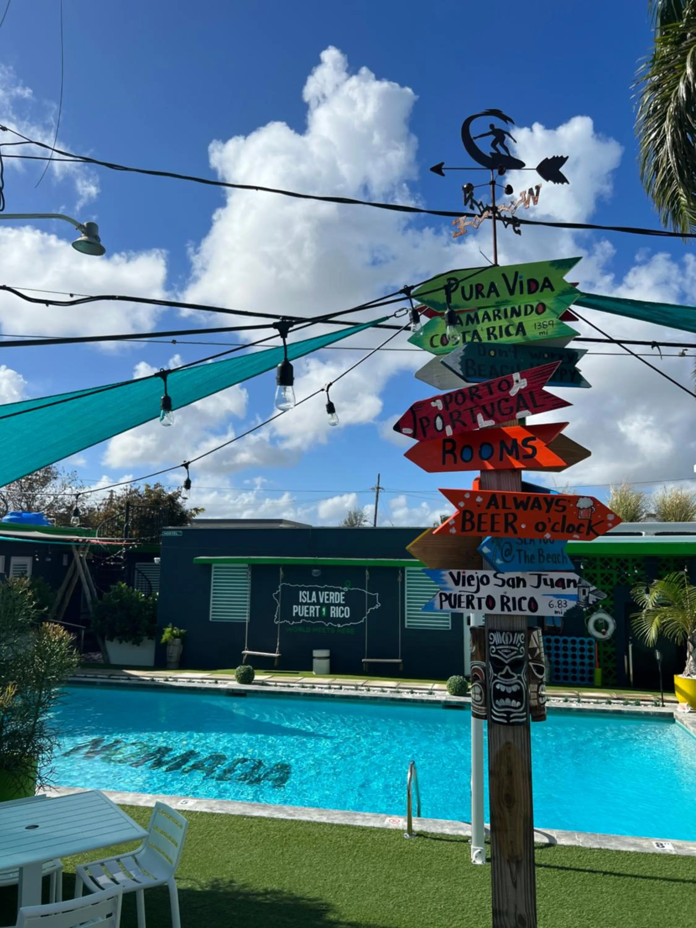 Swimming pool in Nomada Beach Hostel- Isla Verde
