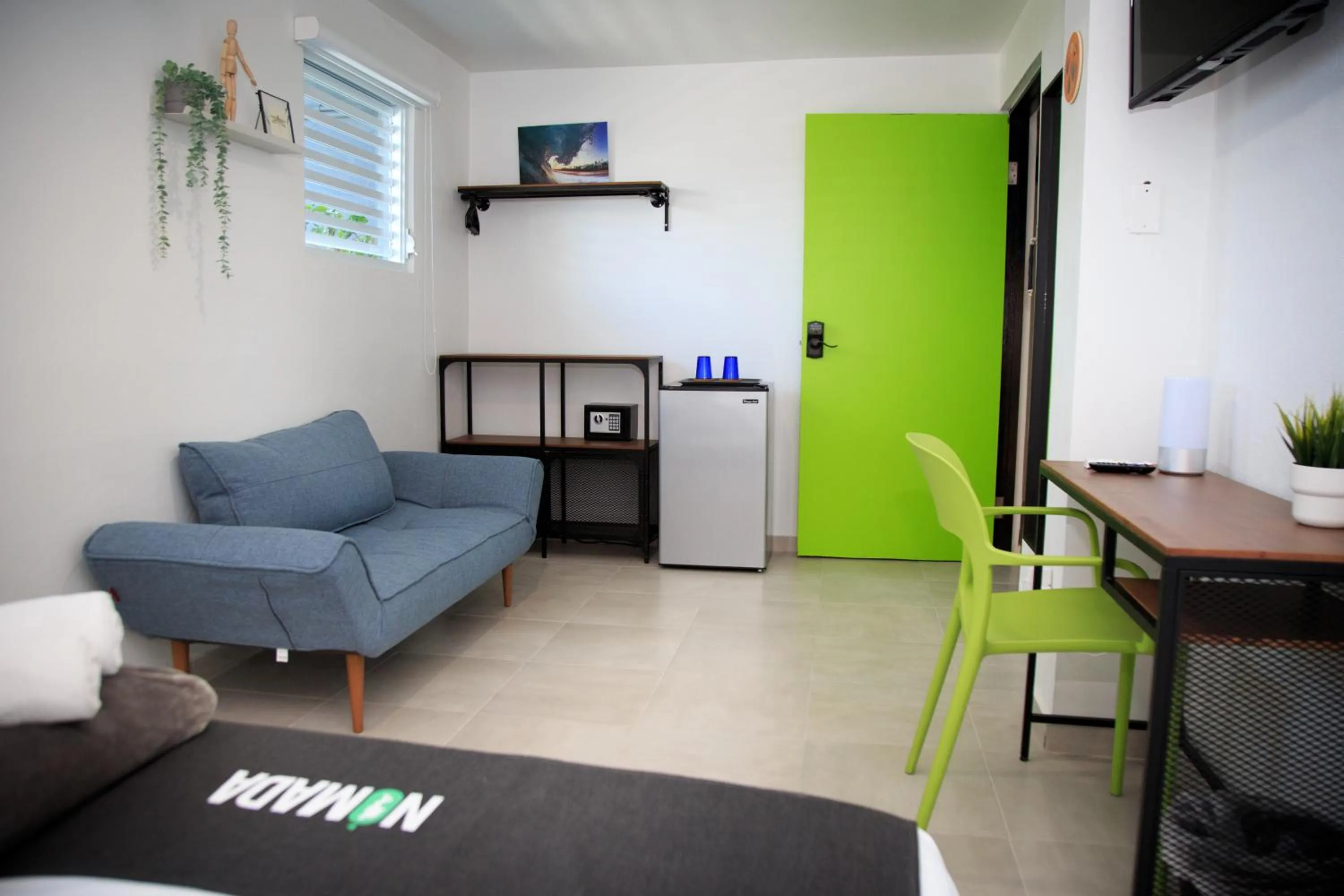 Seating area in Nomada Beach Hostel- Isla Verde