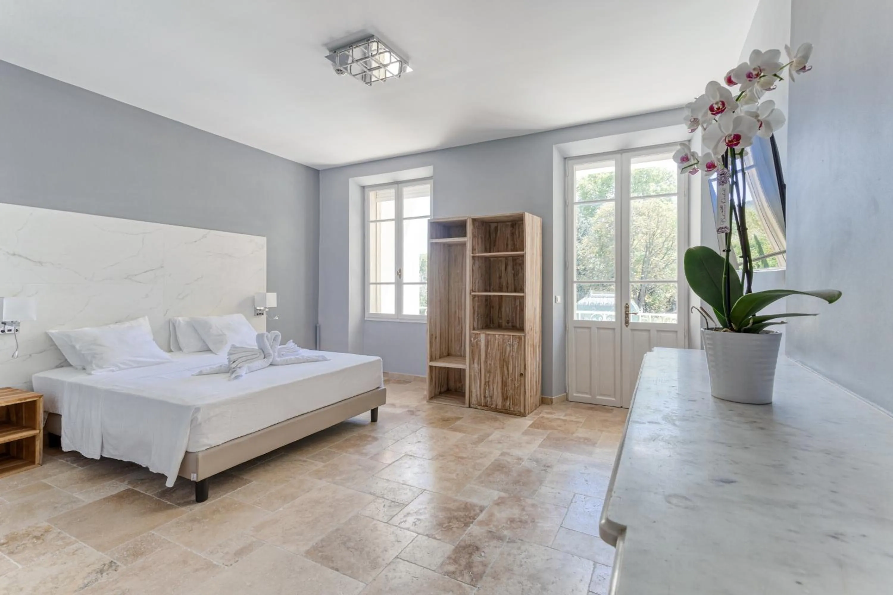 Balcony/Terrace, Bed in DOMAINE DE LA NERTHE- HOTEL PROVENCE MEDITERRANEE