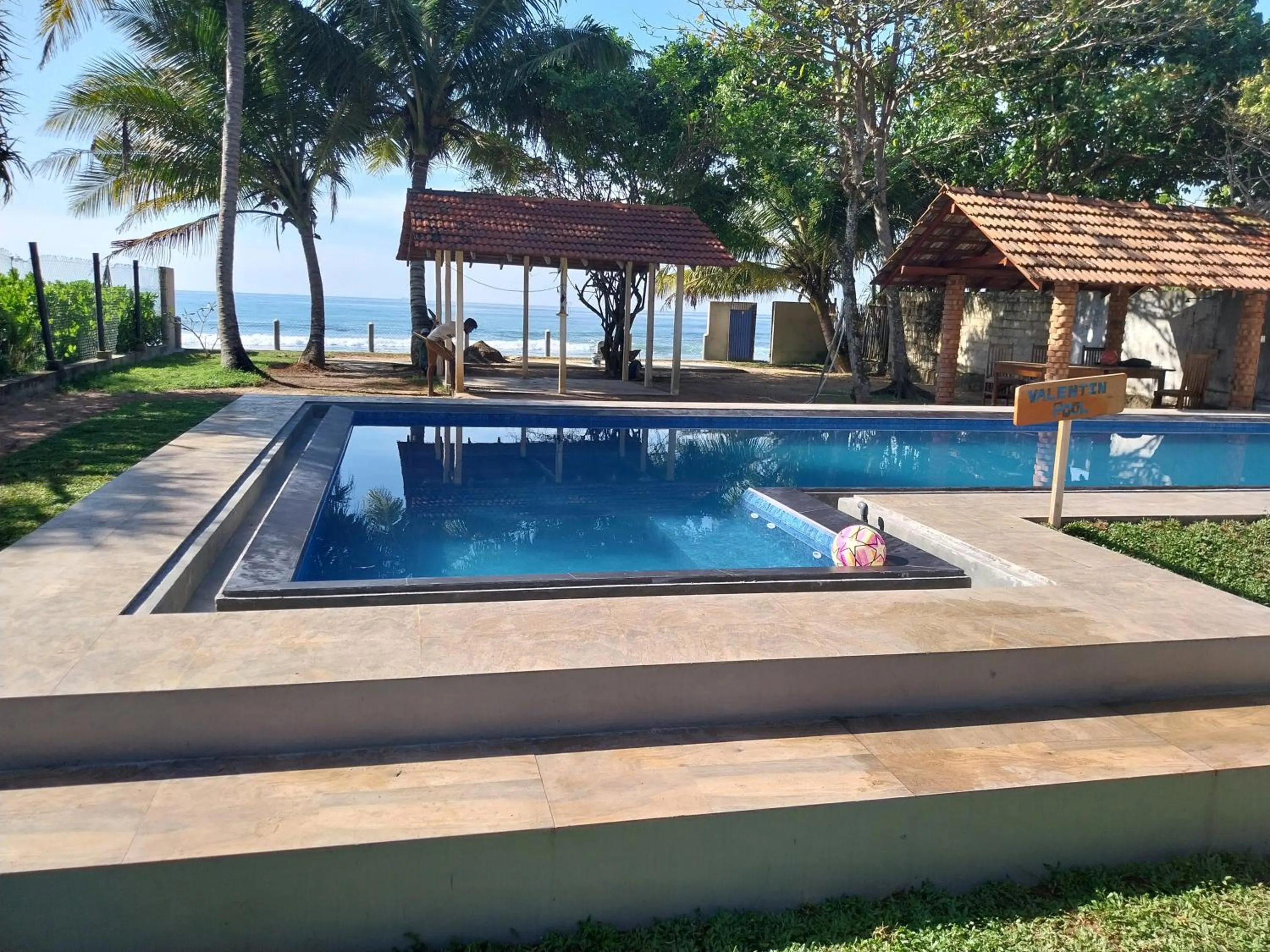 Pool view in Avin Beach Villa