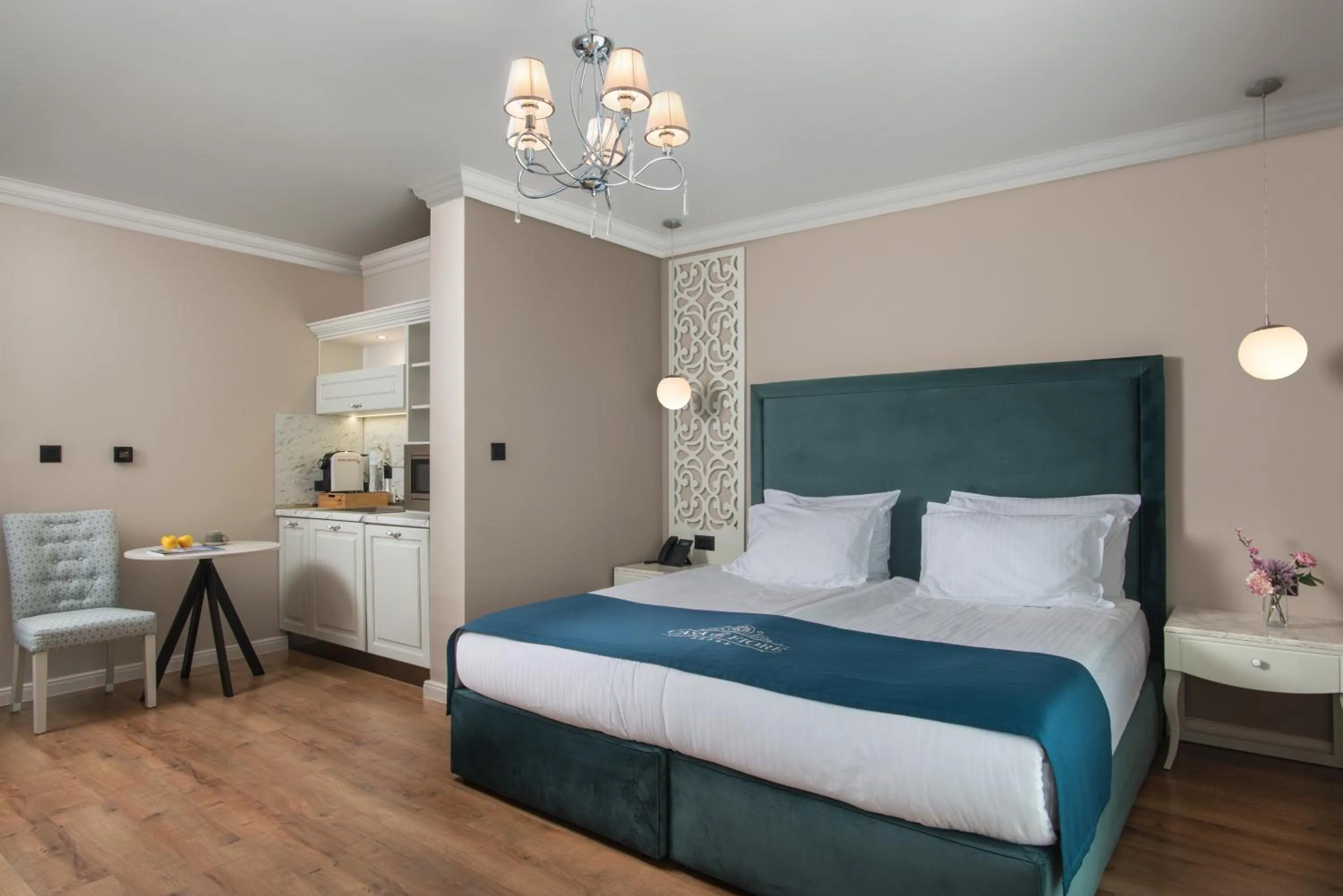 Bed in Casa di Fiore SPA and Medical Hotel, Mineral Pools & Private Beach