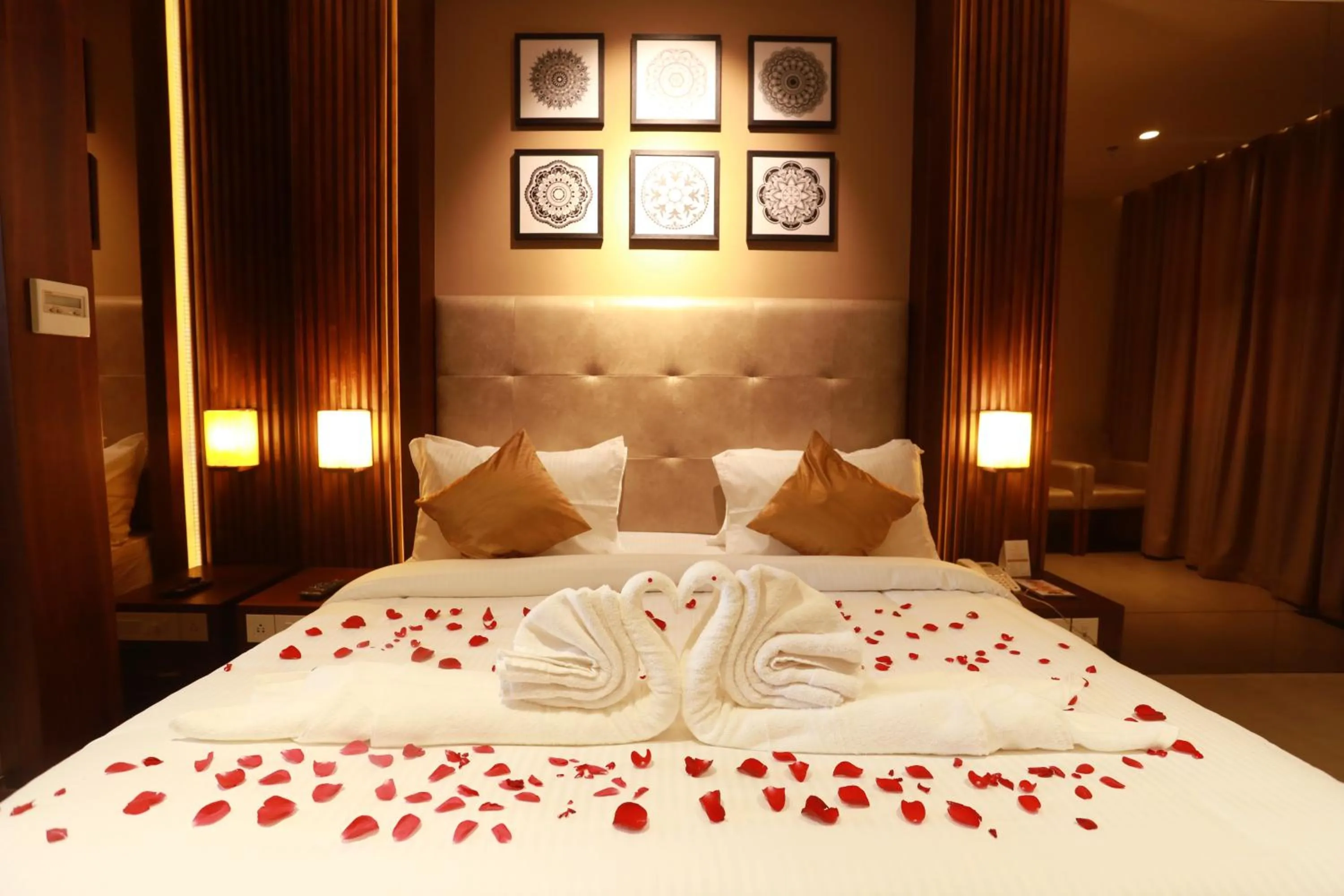 Bed in Magnet Hotel