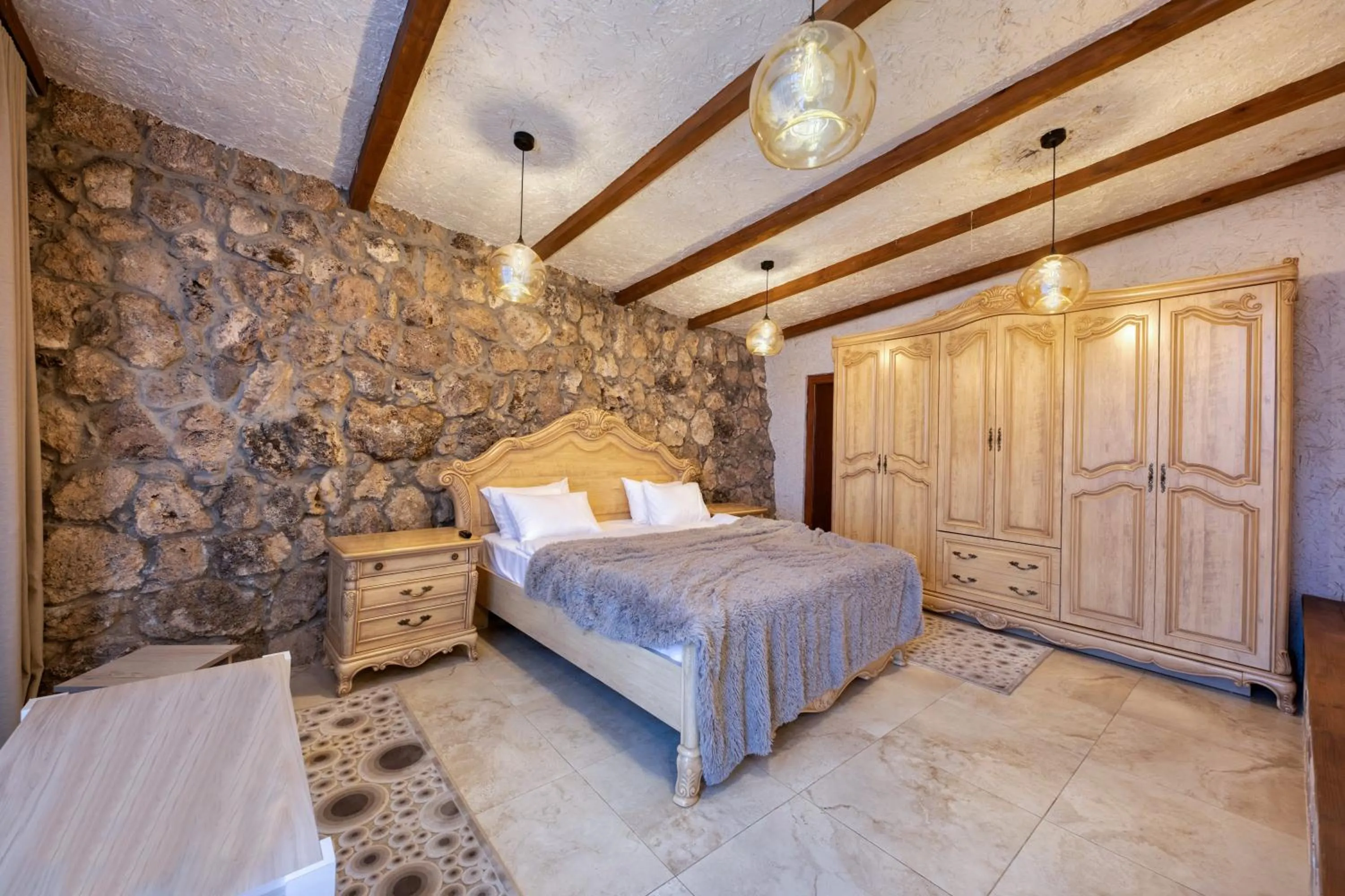Bed in Alpine Castle Hotel