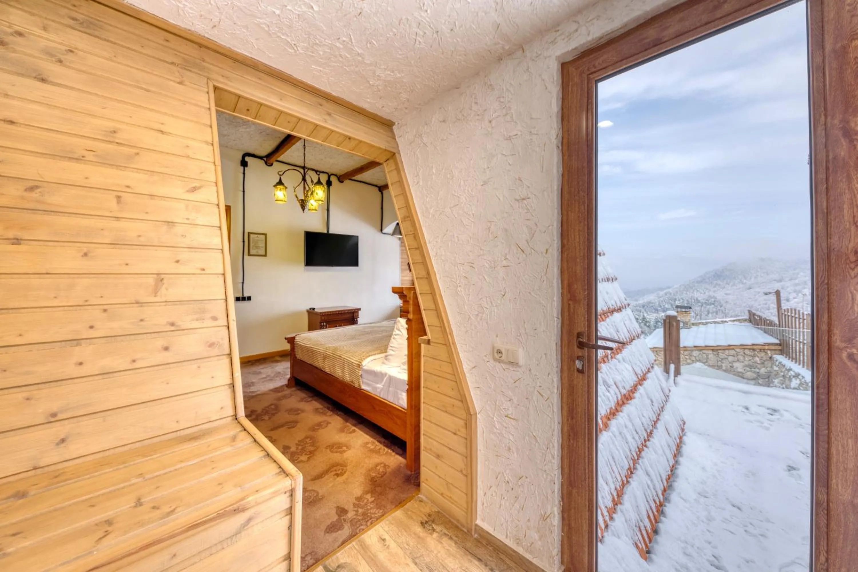 Bed in Alpine Castle Hotel