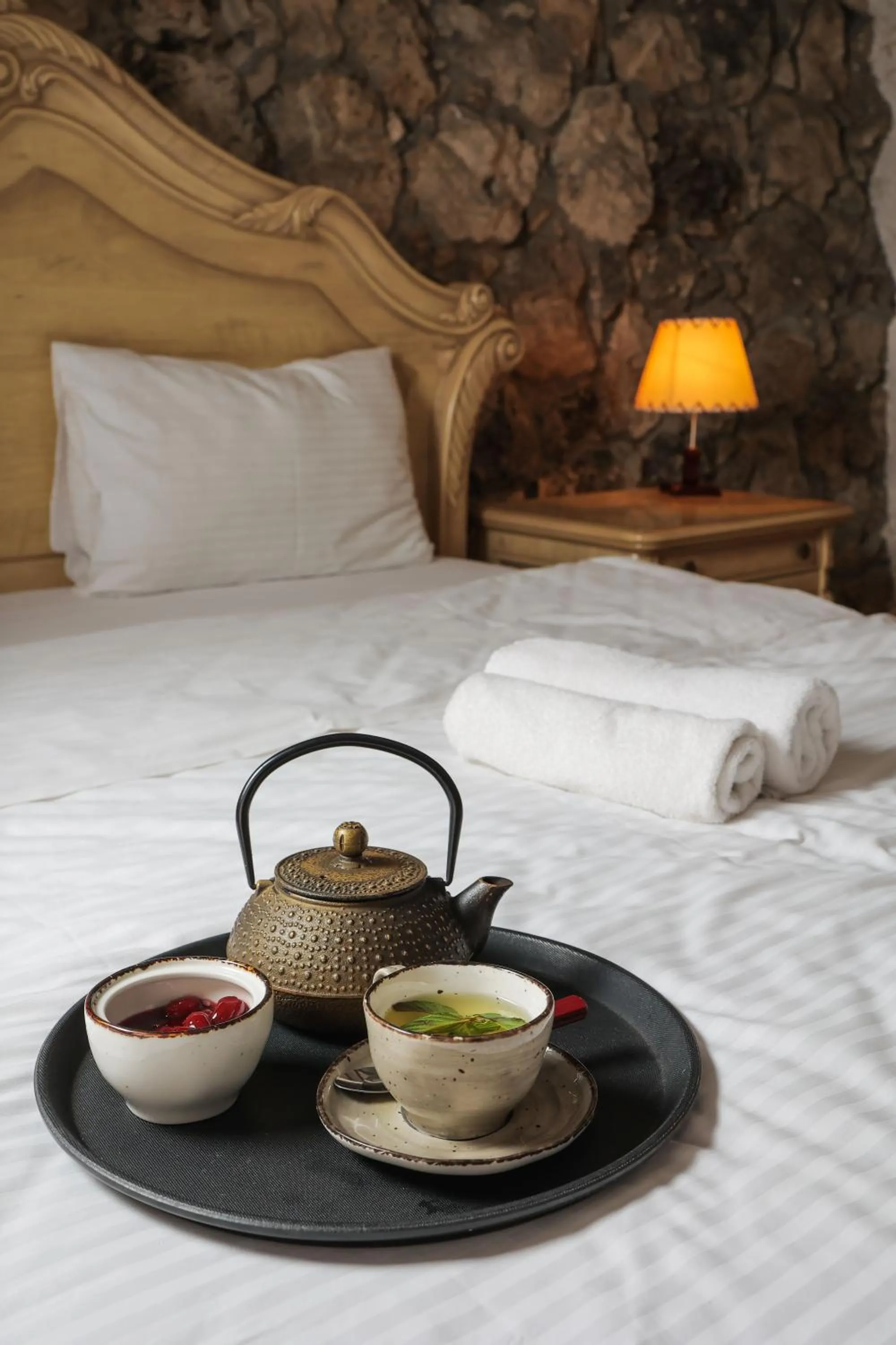 Bed in Alpine Castle Hotel