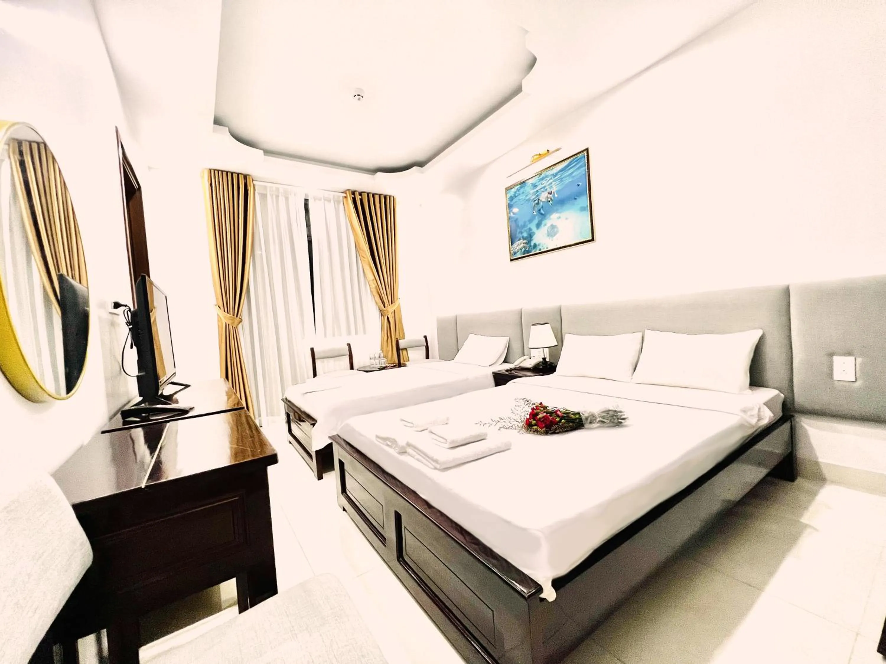 Bed in Dương Đông Hotel