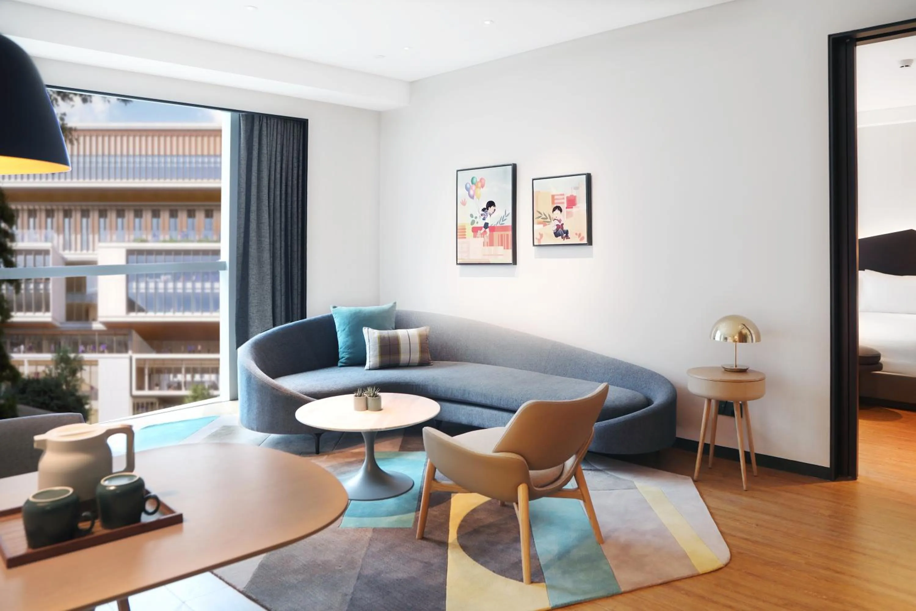 Living room in Artyzen Habitat Qiantan Shanghai