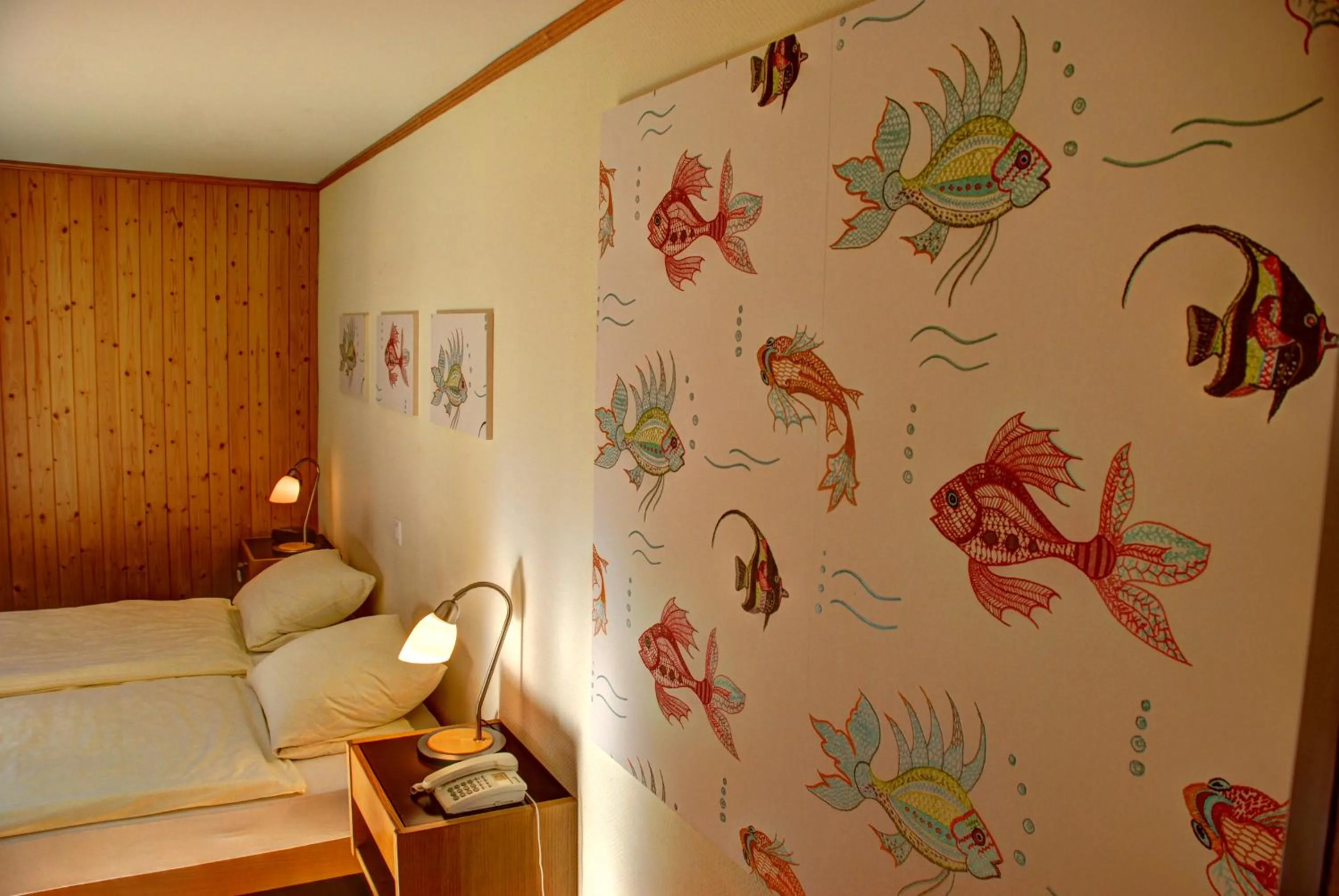 Bed in Hotel Garni Hostatt