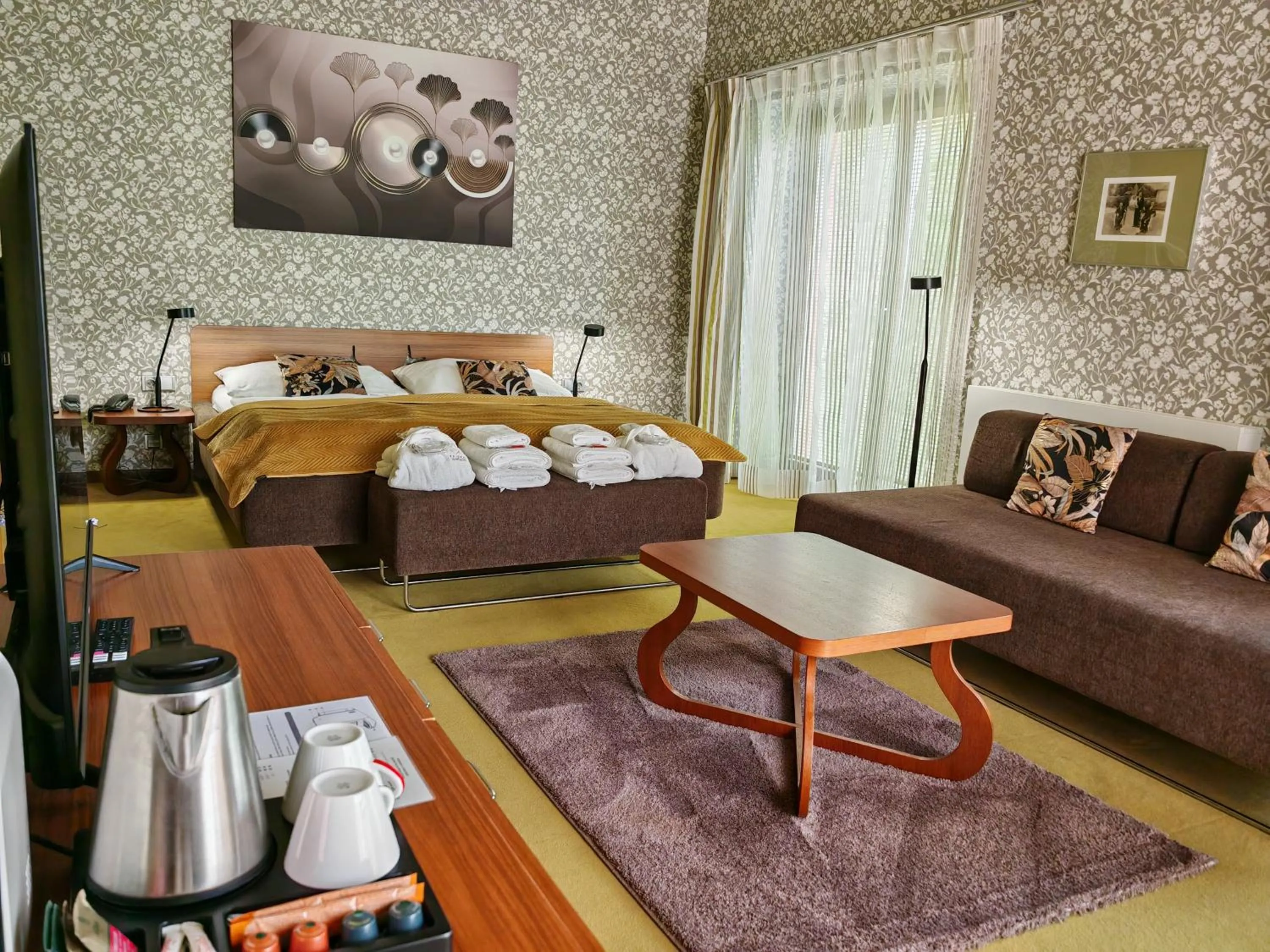 Bed in Hotel Rajská zahrada