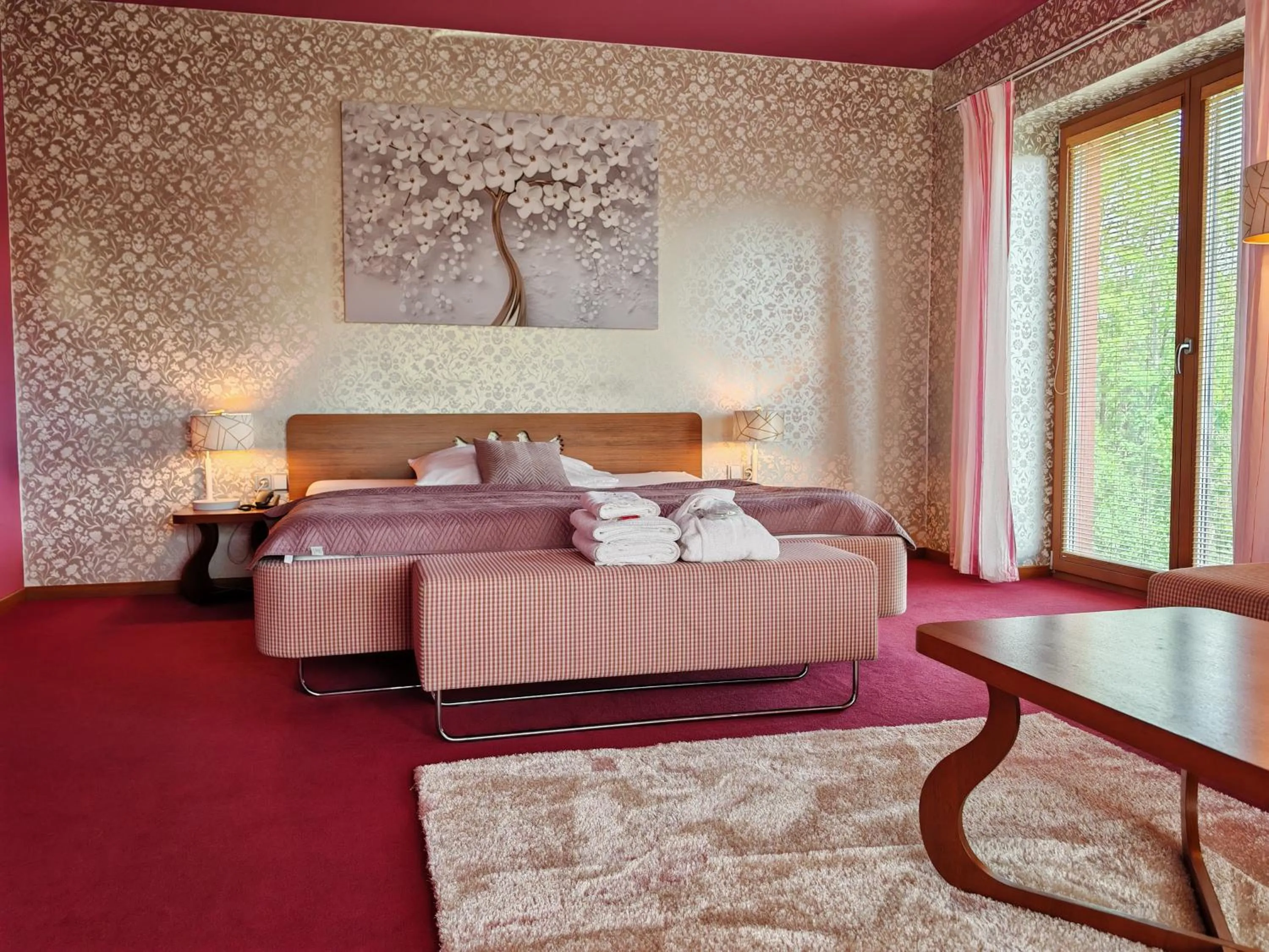 Bed in Hotel Rajská zahrada