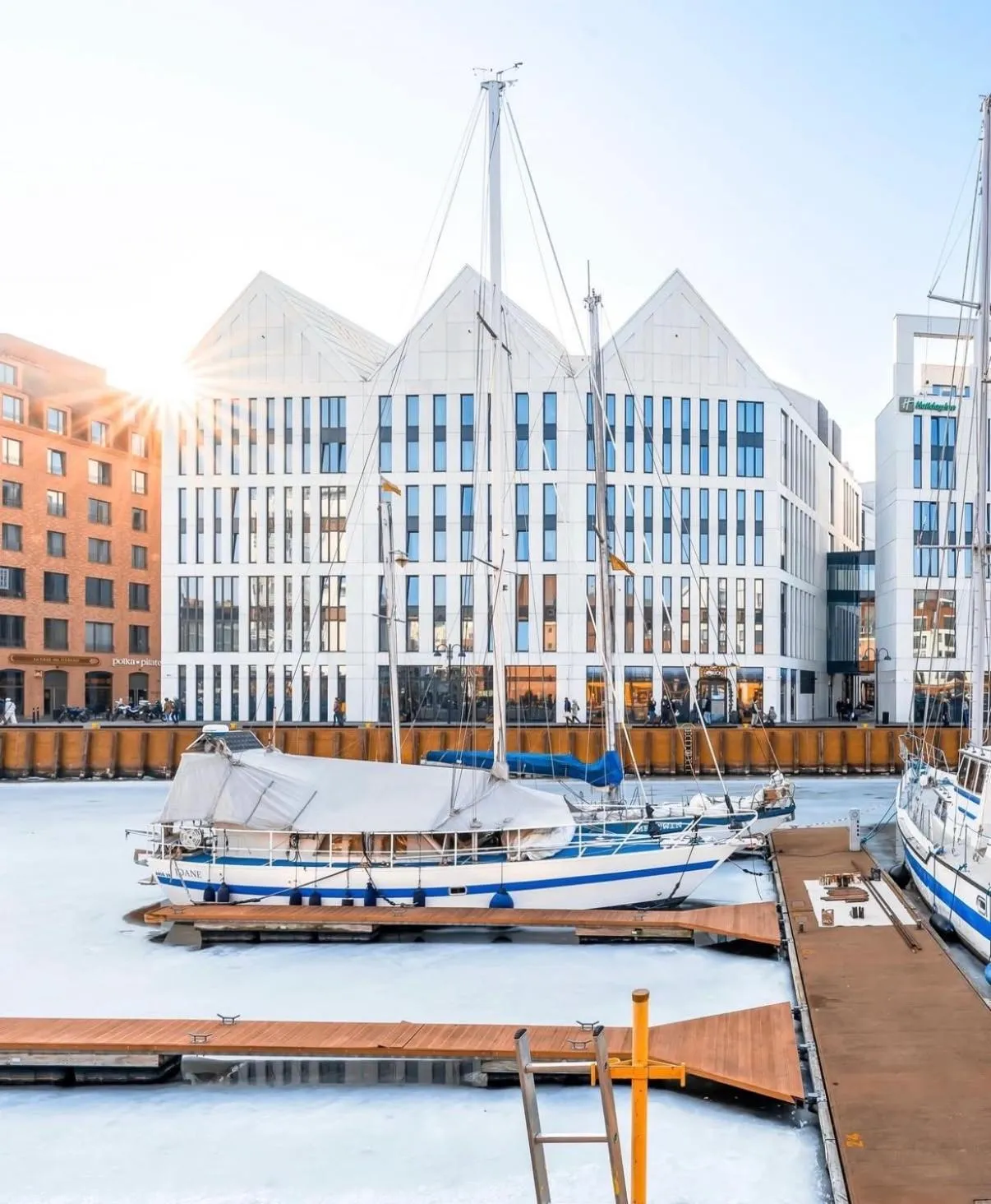Property building in Baltic Gdańsk Old Town - St Mary s Church