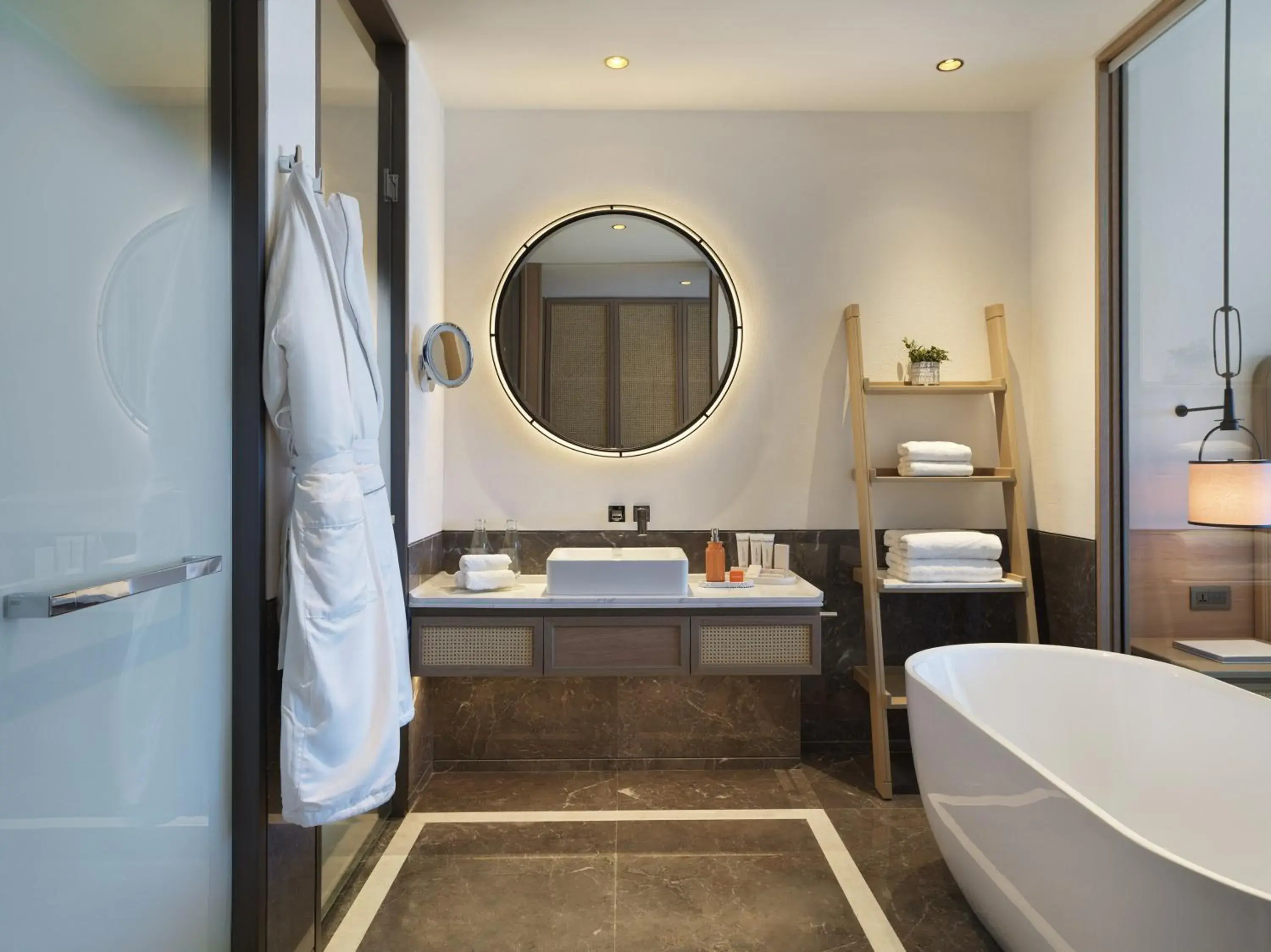 Bathroom in City of Dreams Mediterranean - Integrated Resort, Casino & Entertainment Bathroom in City of Dreams Mediterranean - Integrated Resort, Casino & Entertainment