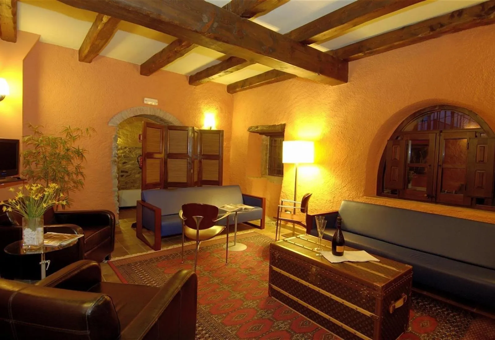 Property building in luxury stone villa