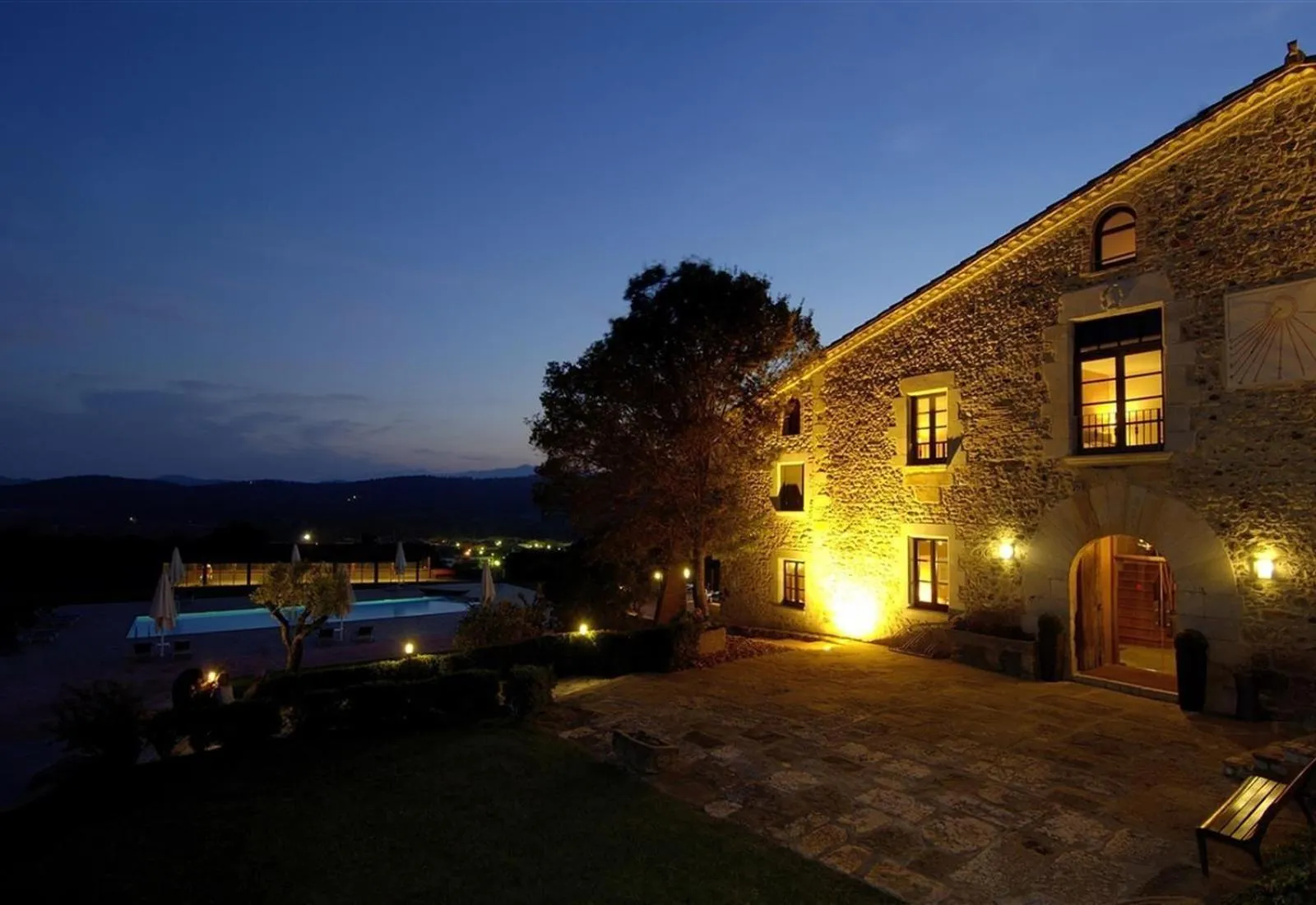 Property building in luxury stone villa