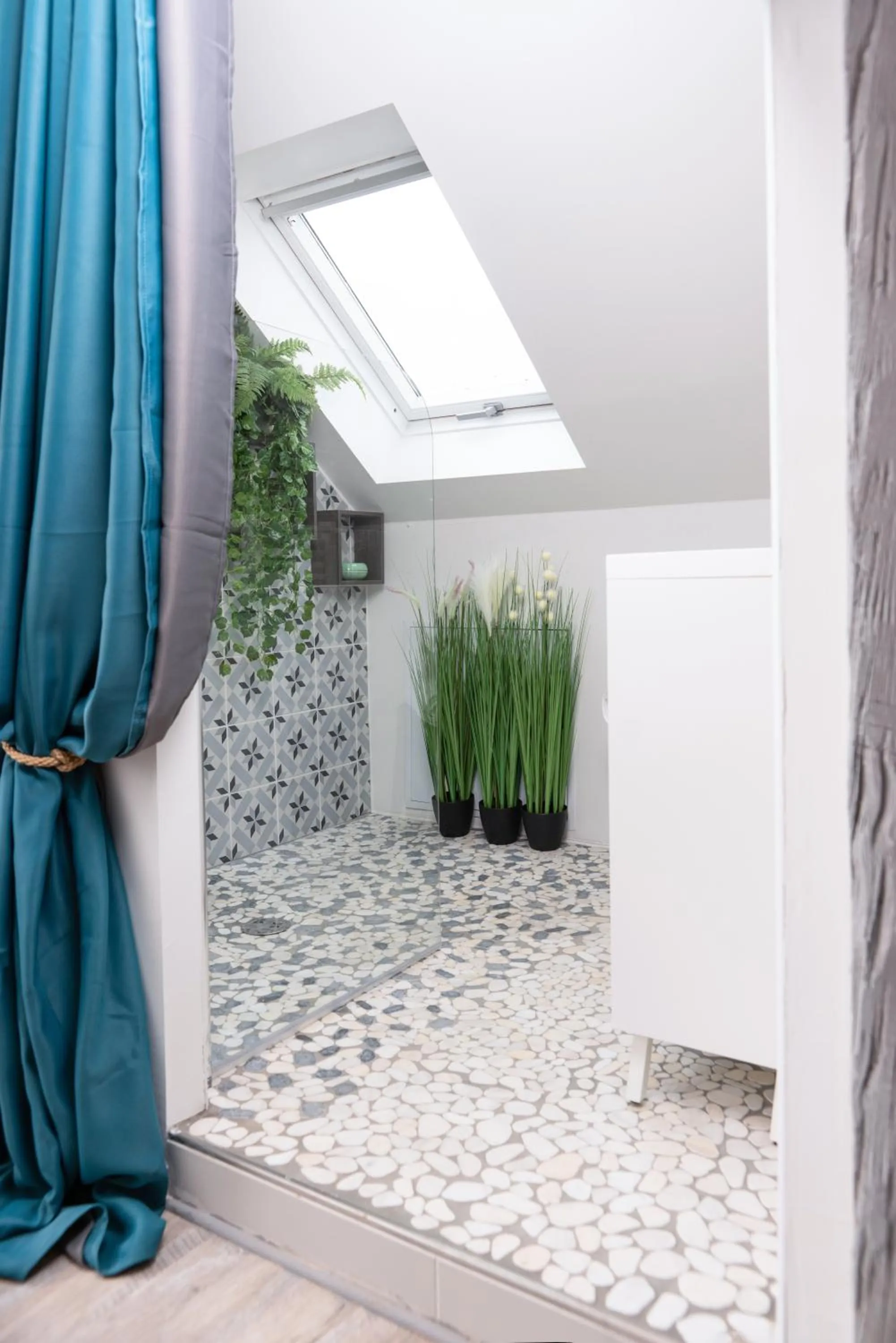 Shower in Les Glycines de Monchy- Chambres d'hôtes