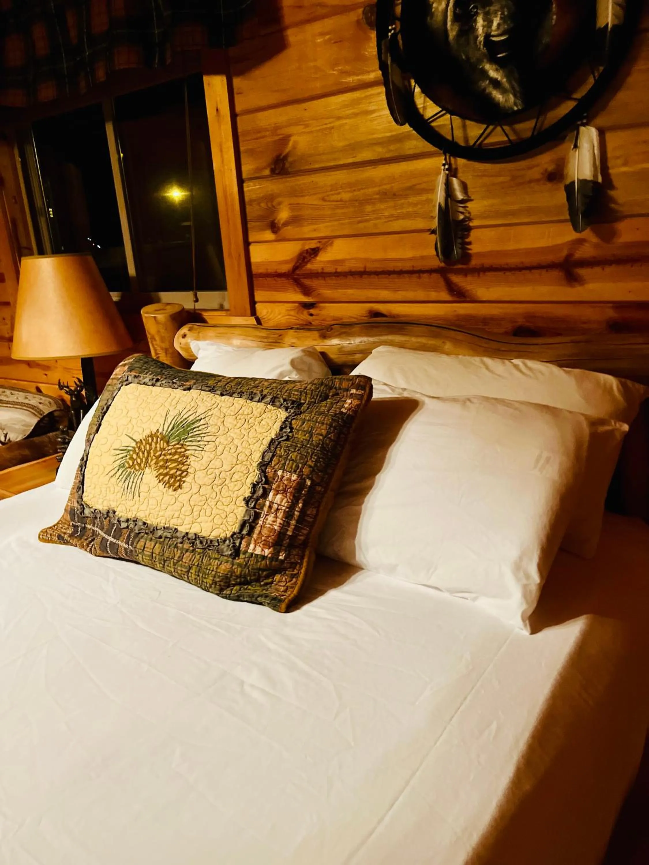 Bed in Badlands Frontier Cabins