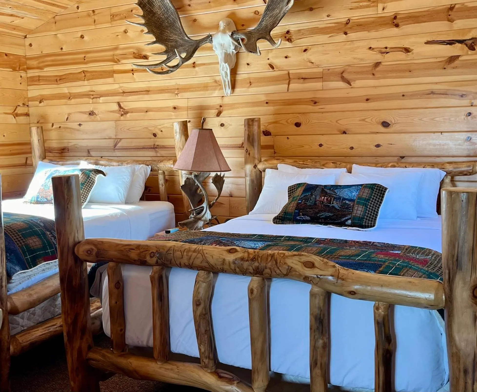 Bed in Badlands Frontier Cabins
