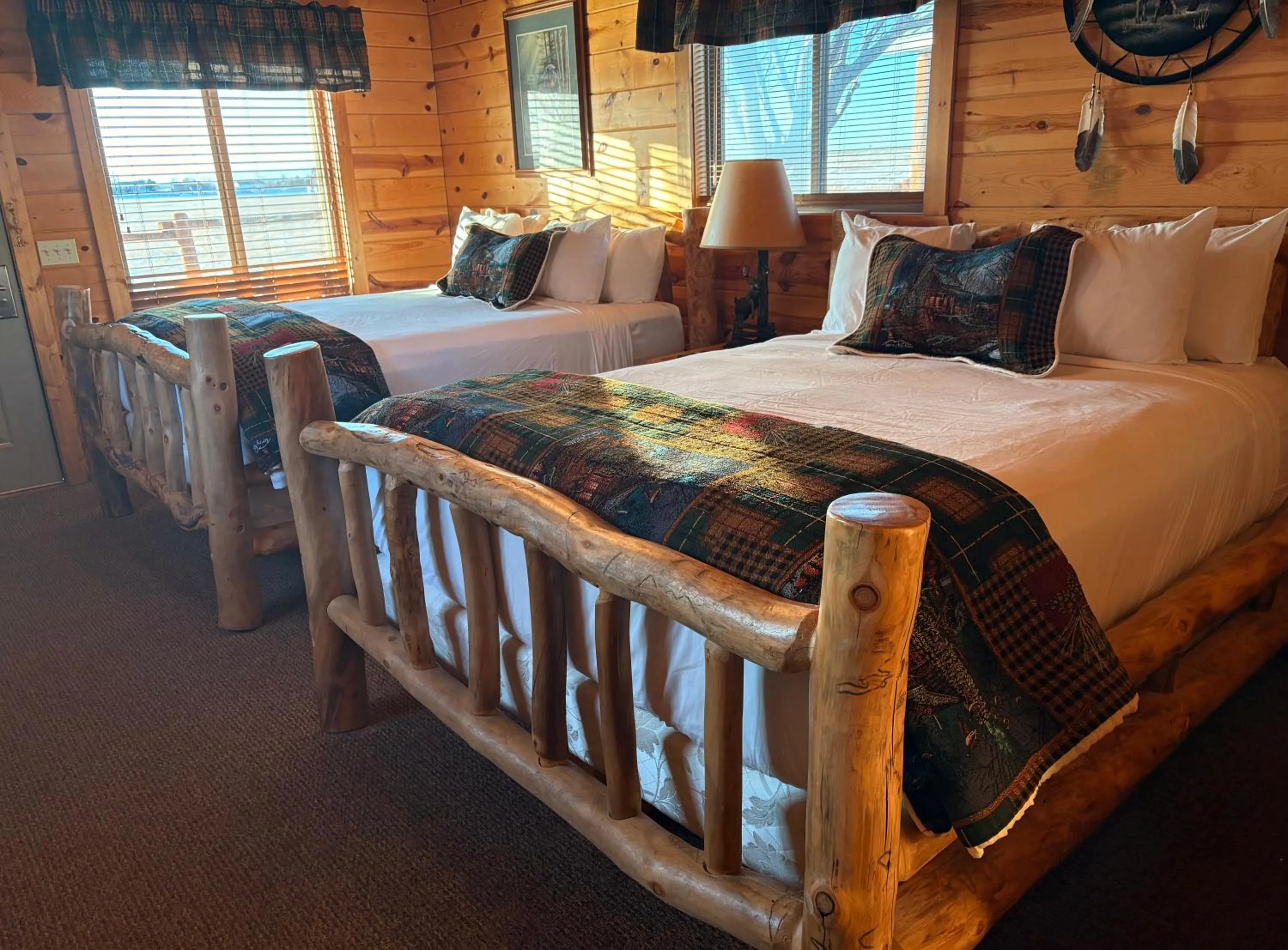 Bed in Badlands Frontier Cabins