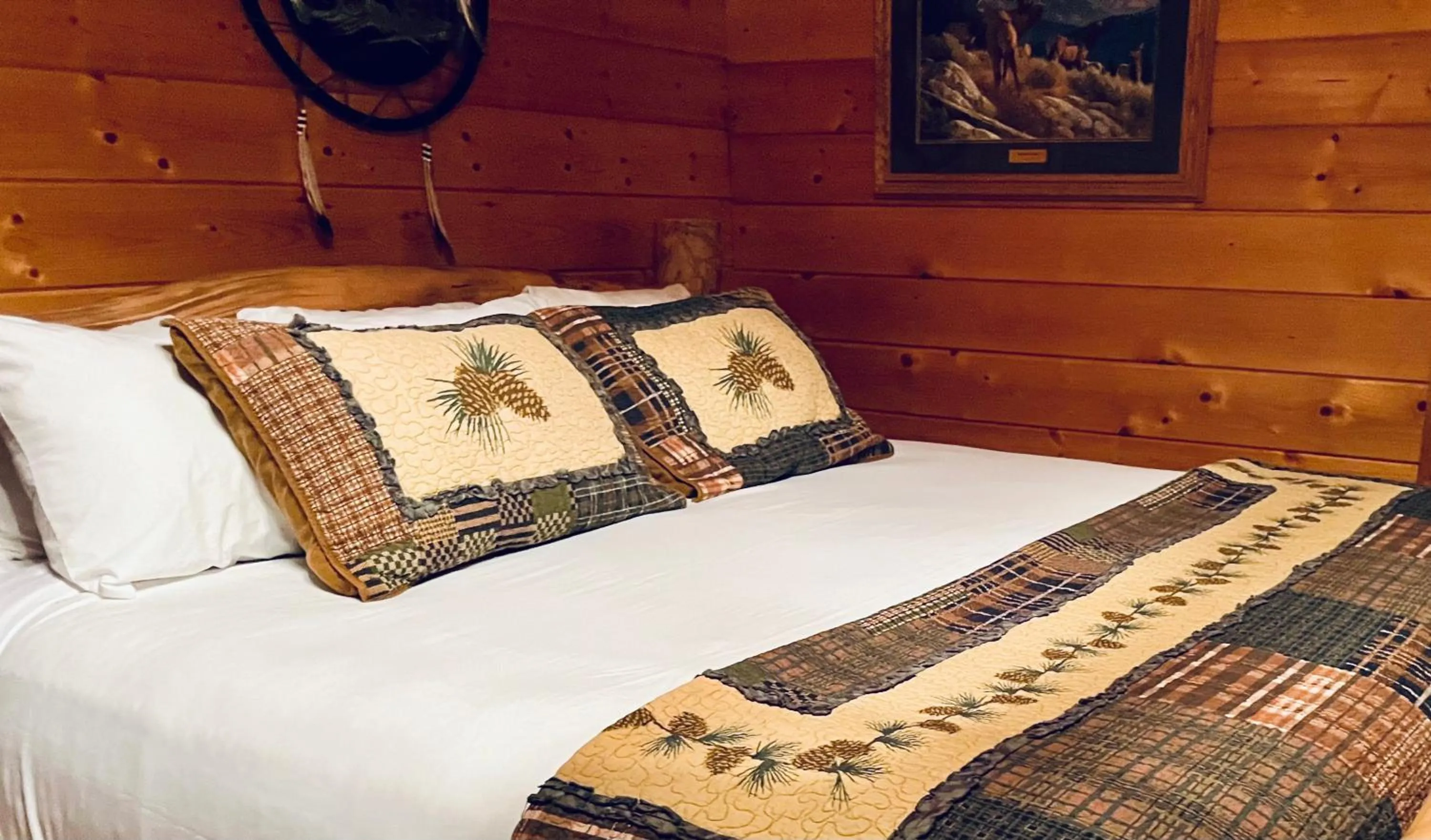 Bed in Badlands Frontier Cabins