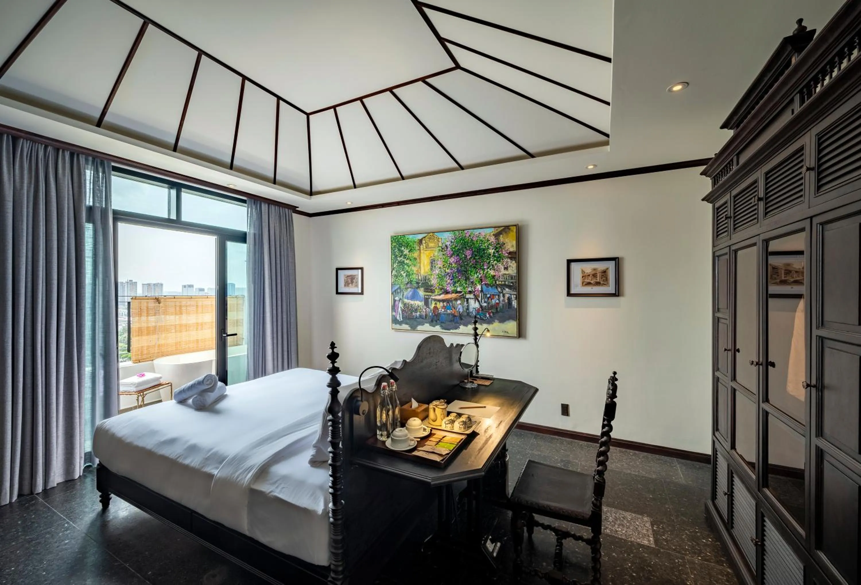 Bedroom, Bed in Amanaki Thao Dien