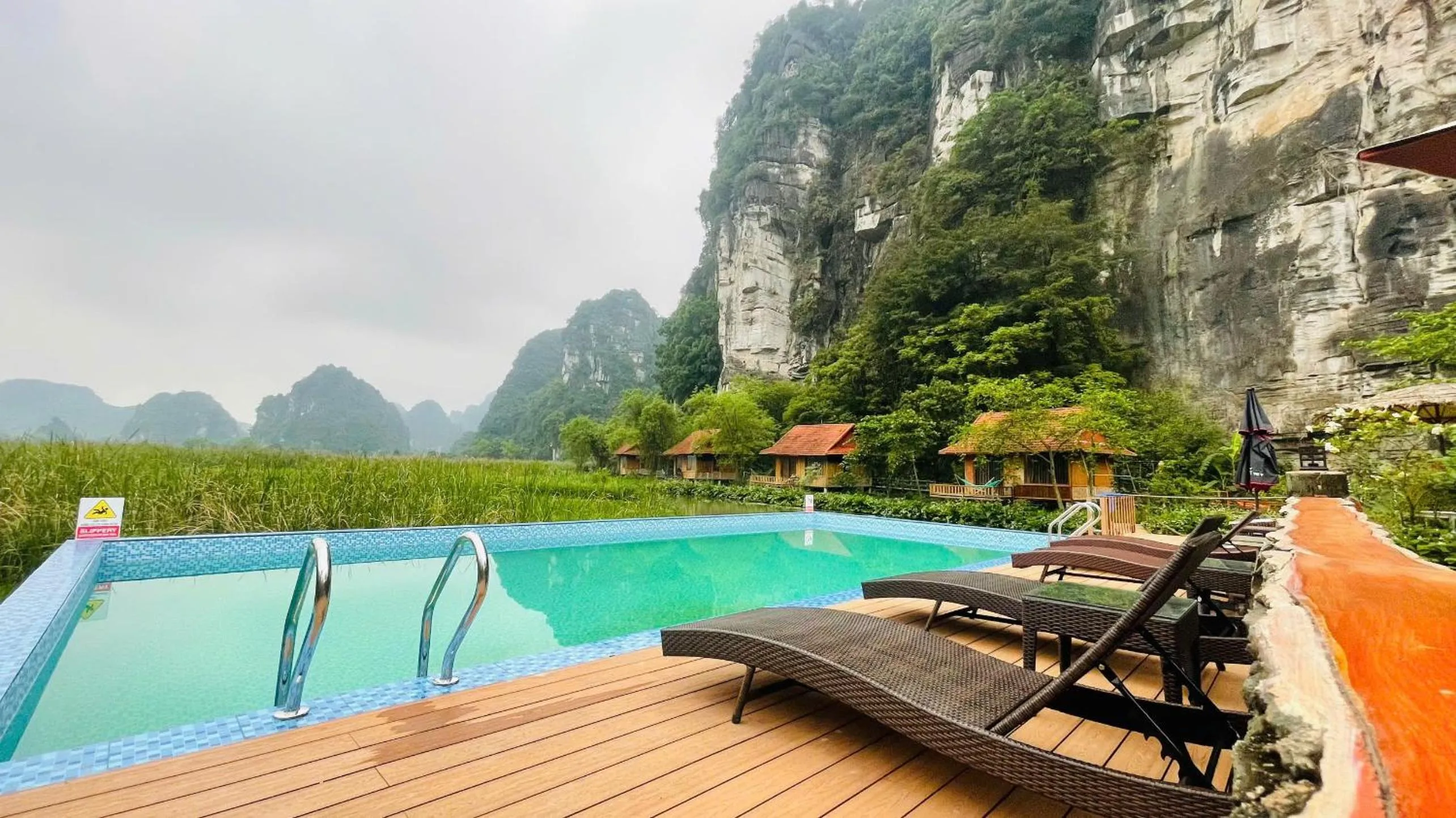 Swimming pool in Lotus Field Homestay