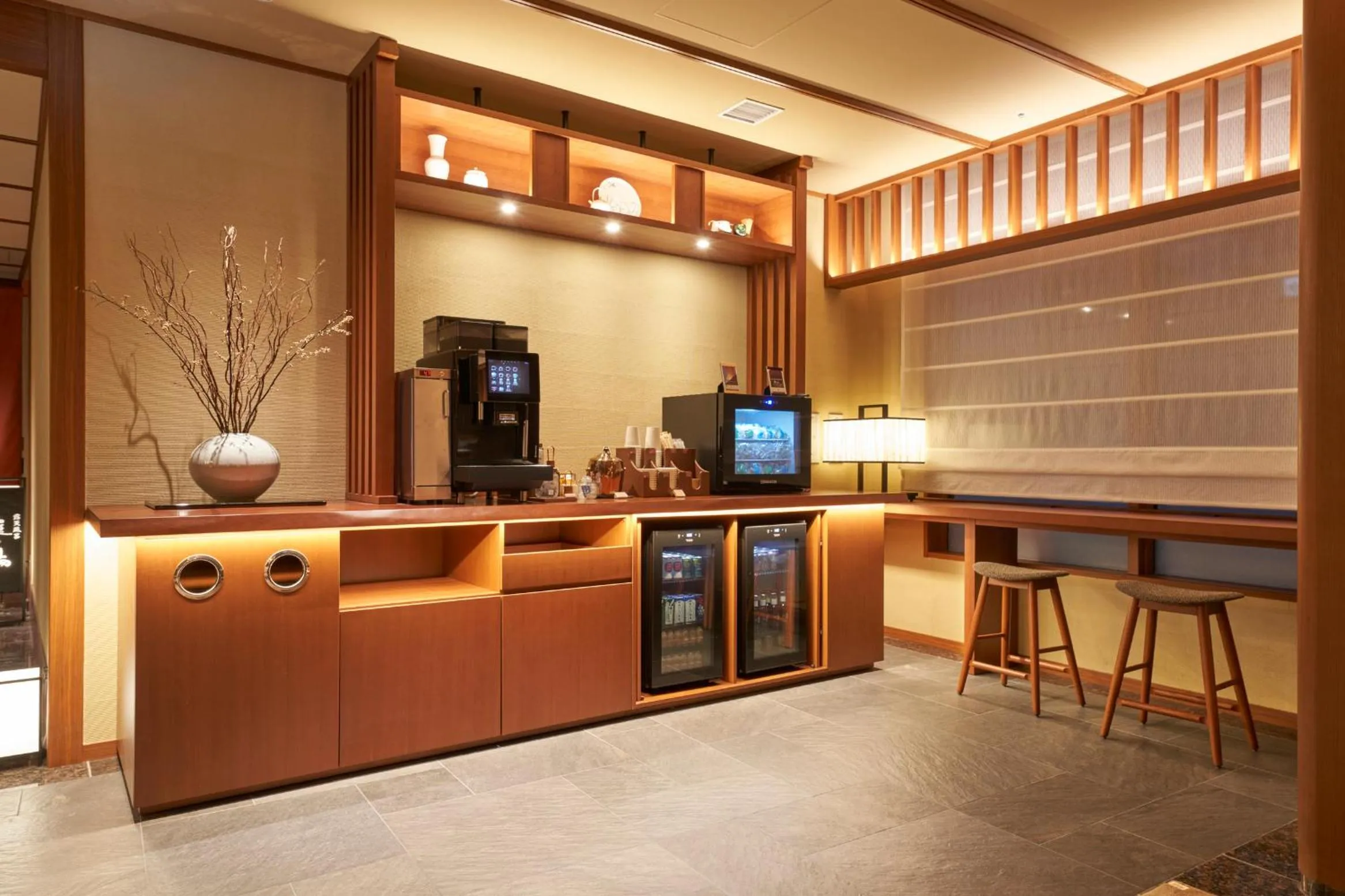 Communal lounge/ TV room in Sora Niwa Terrace Kyoto