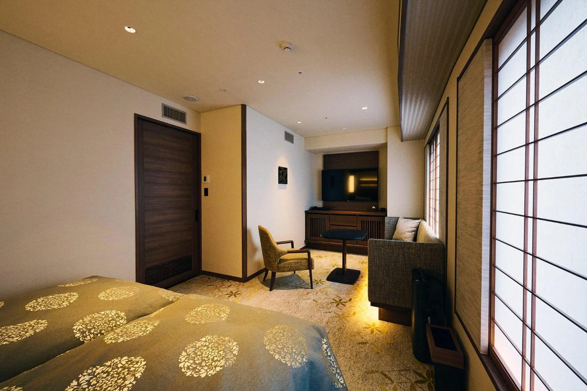 Bed in Sora Niwa Terrace Kyoto