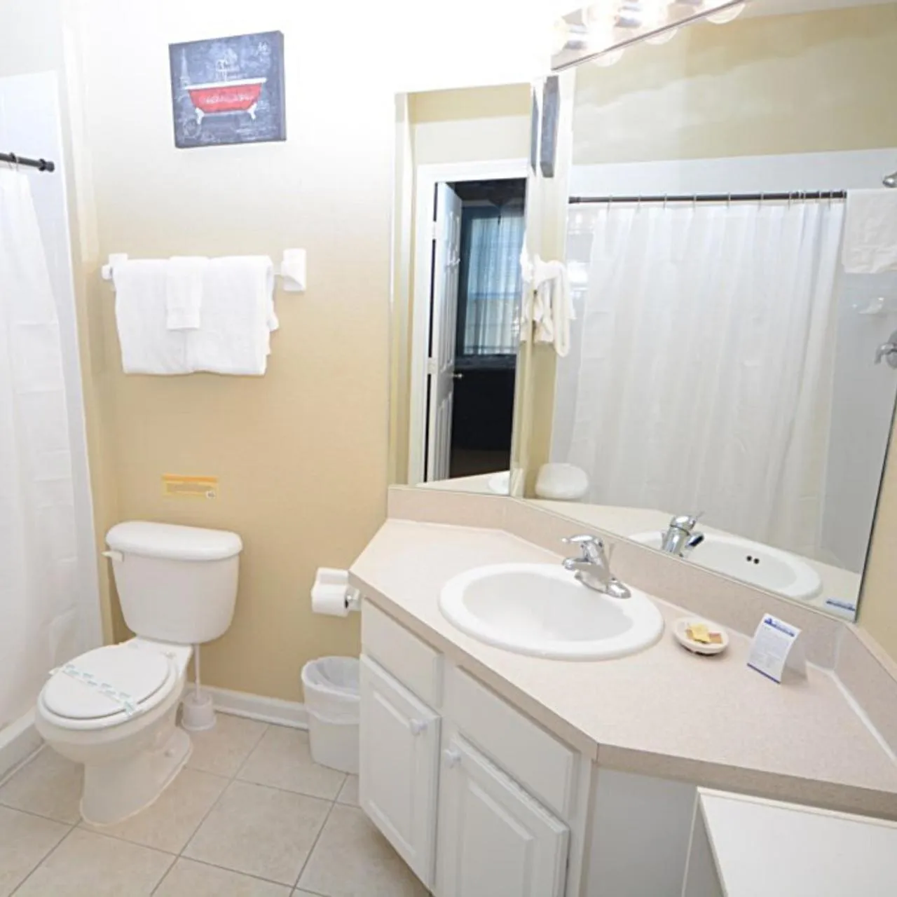 Bathroom in Condominium Apartment Close to Disney in Orlando Florida
