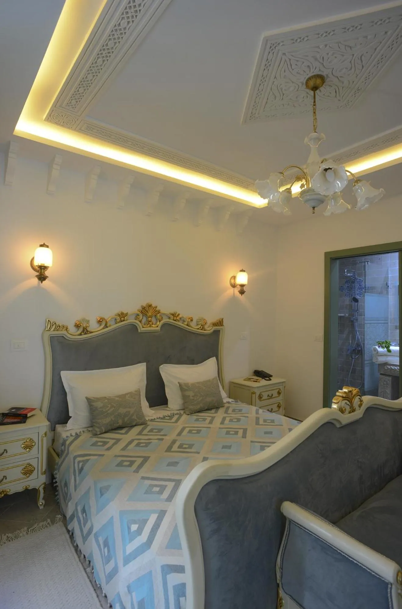 Bed in Dar Hammamet Guest House & Hammam