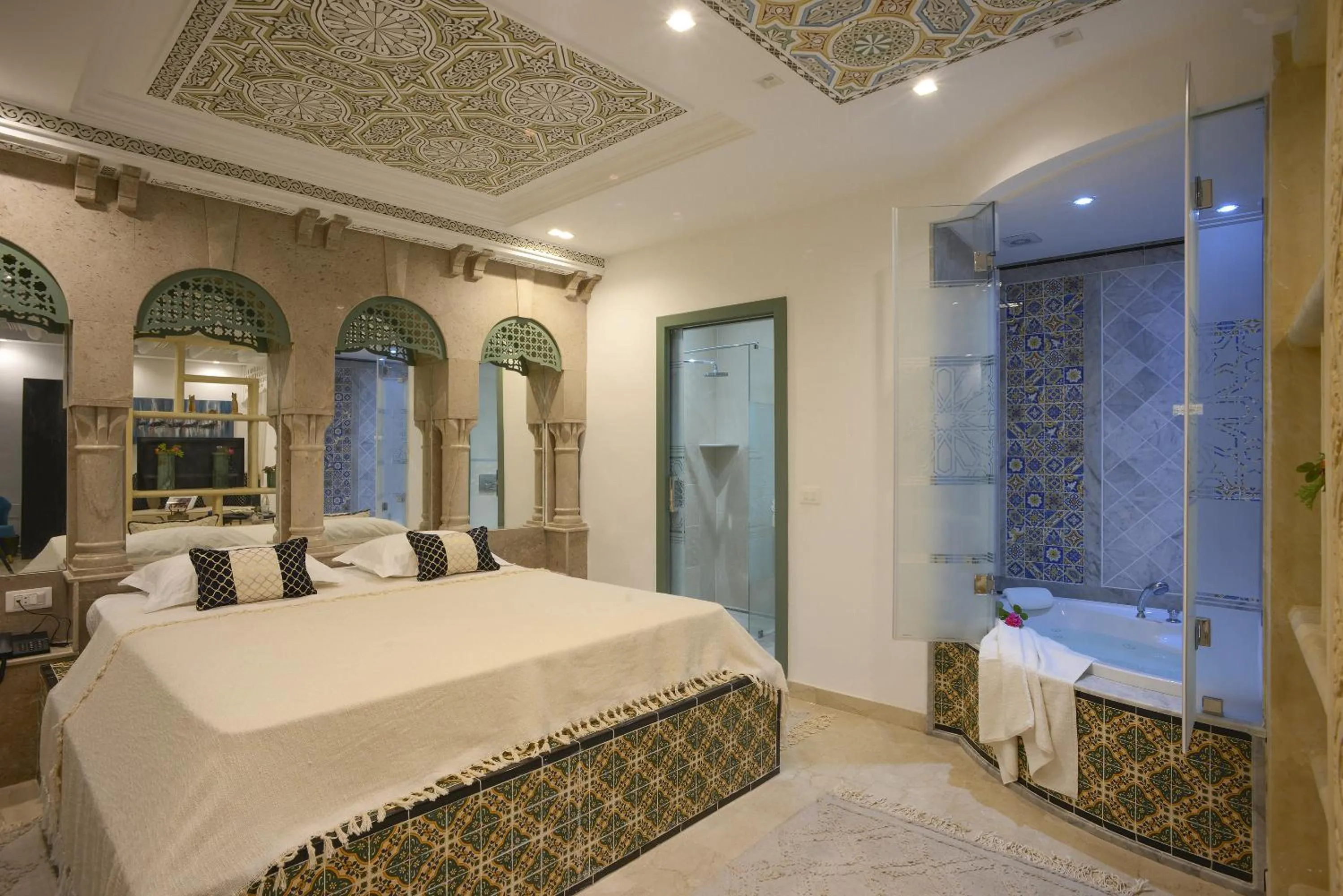 Bed in Dar Hammamet Guest House & Hammam