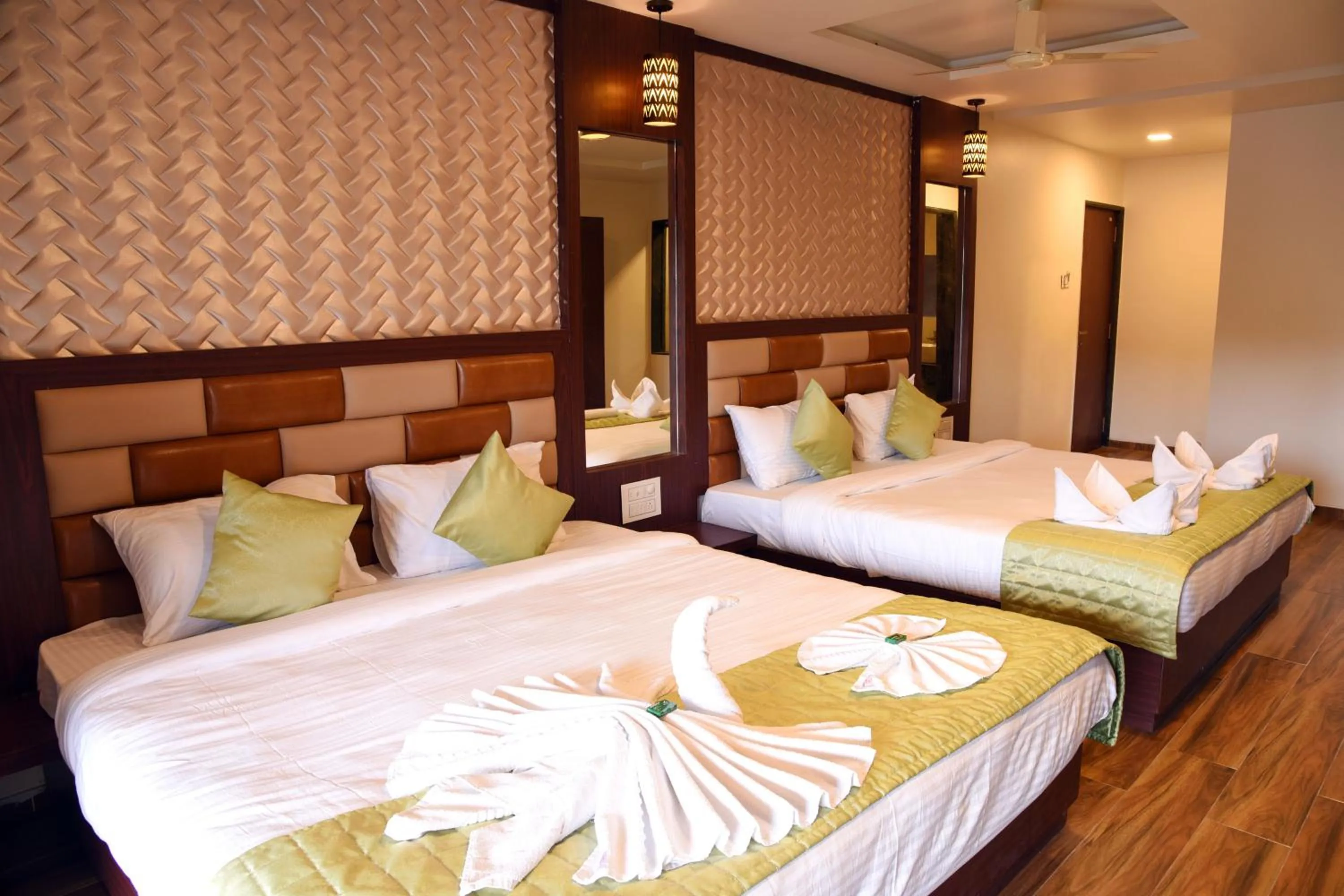Bed in Khushi Riverside Resort & Spa