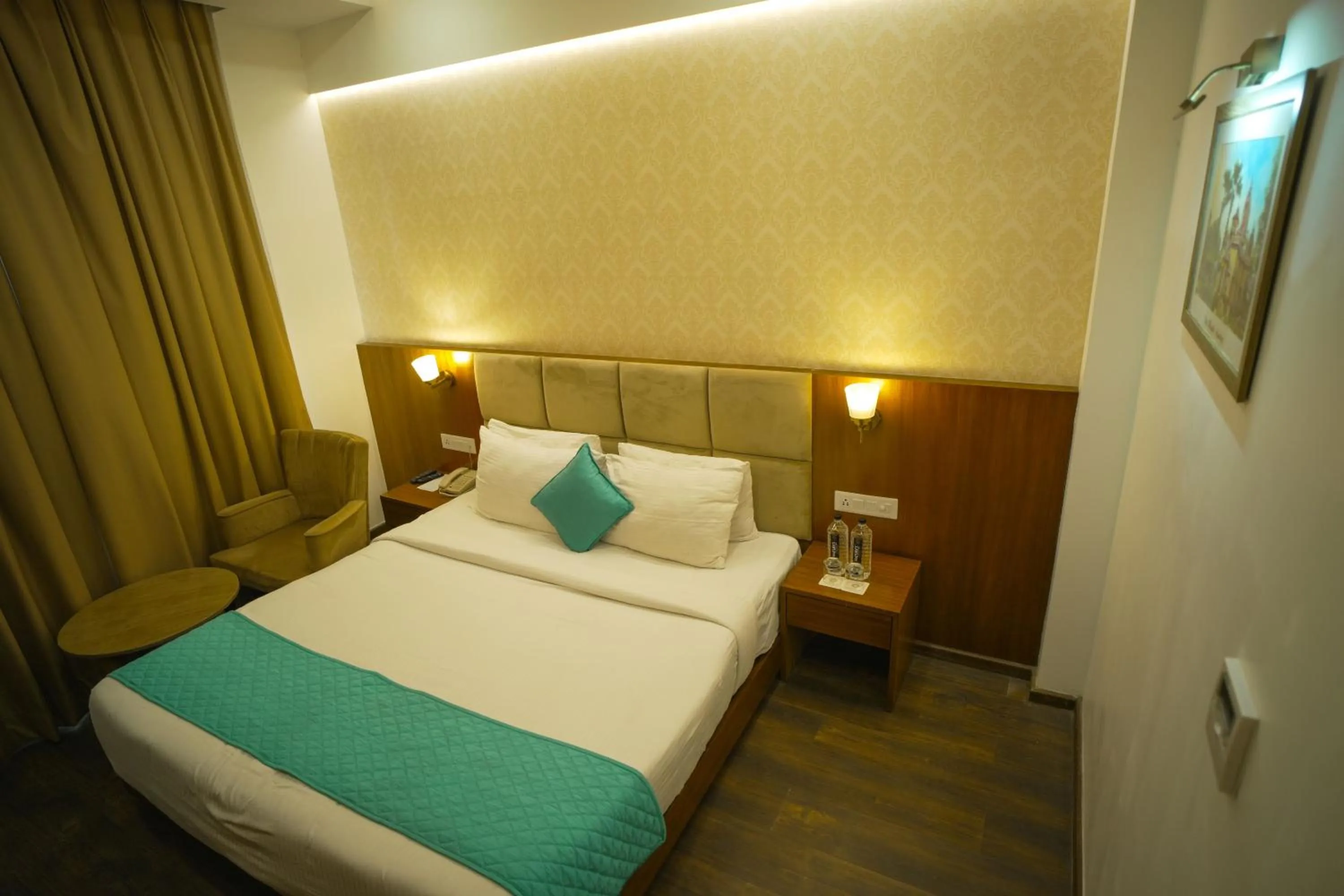 Bed in Hotel Krinoscco