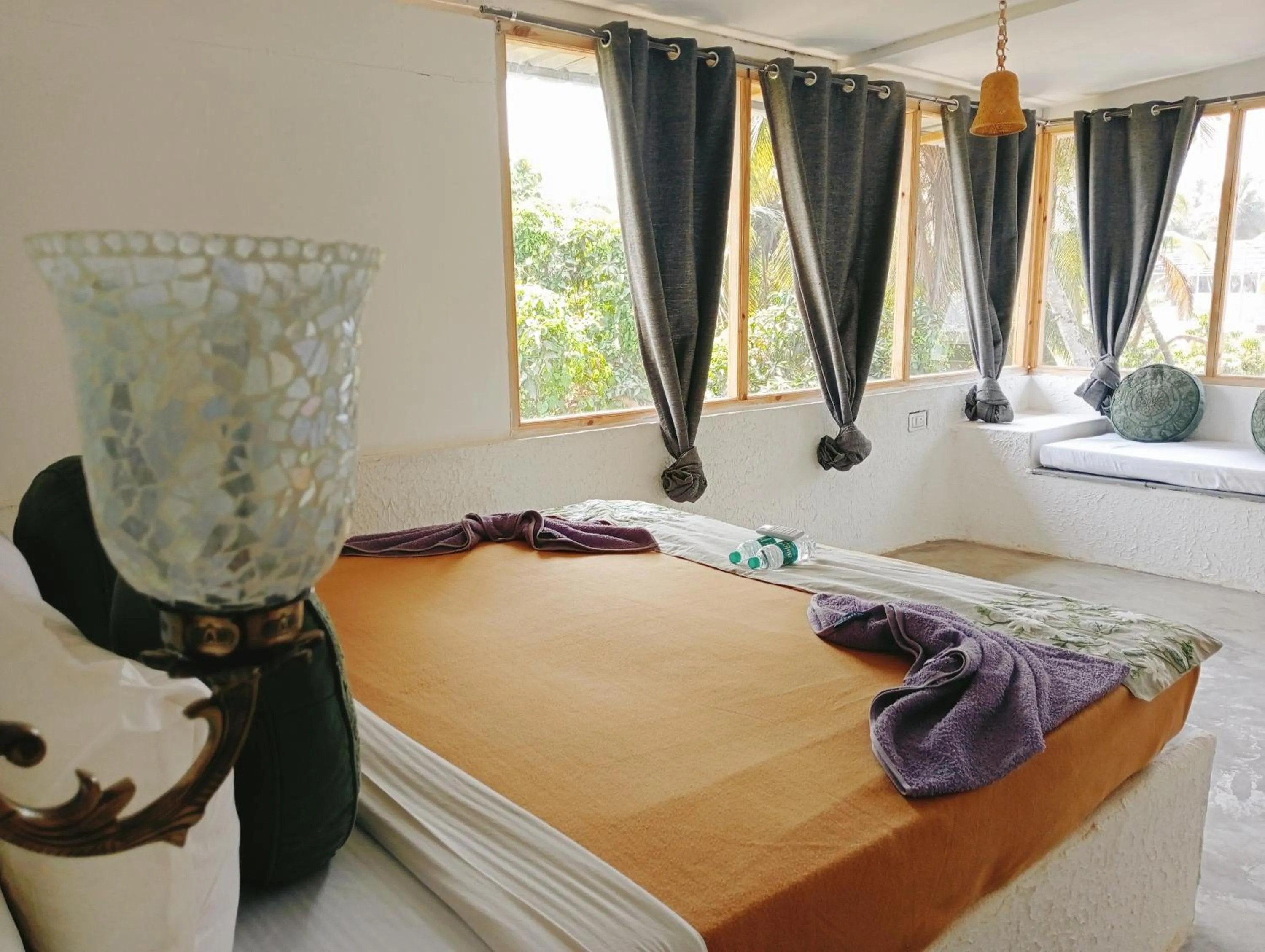 Bed in Nalanda Retreat Goa By Mandrem Beach