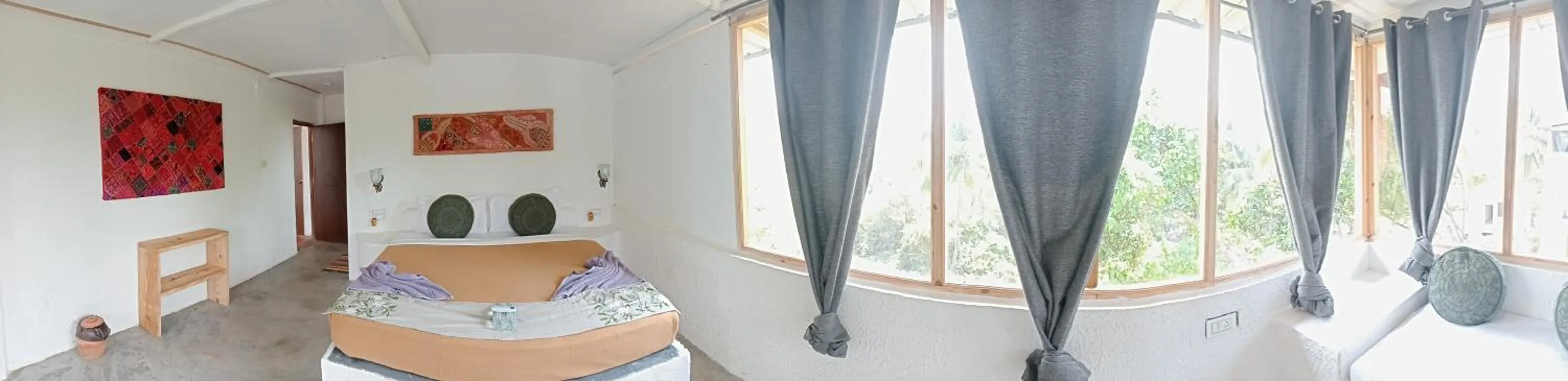 Bed in Nalanda Retreat Goa By Mandrem Beach