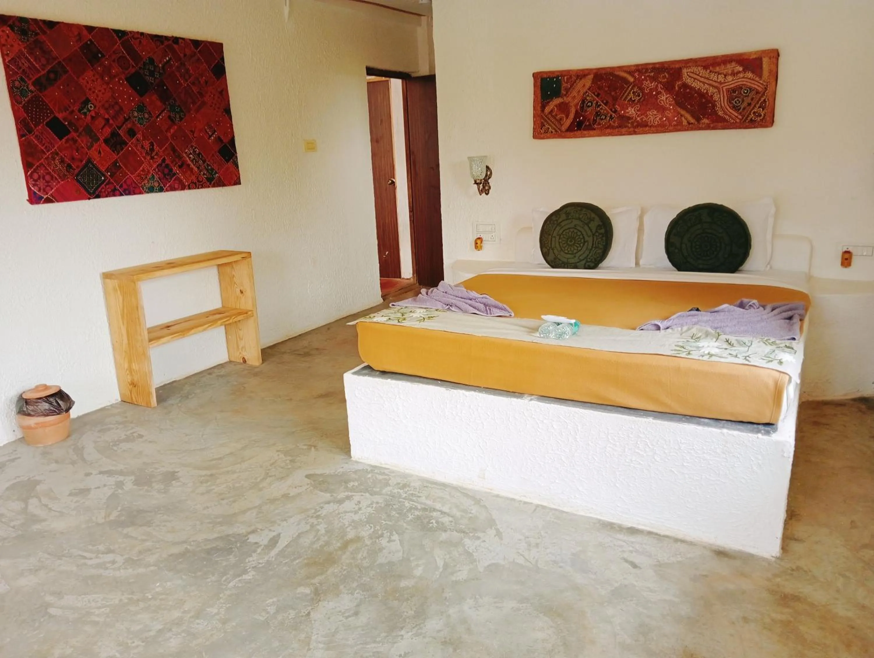 Bed in Nalanda Retreat Goa By Mandrem Beach