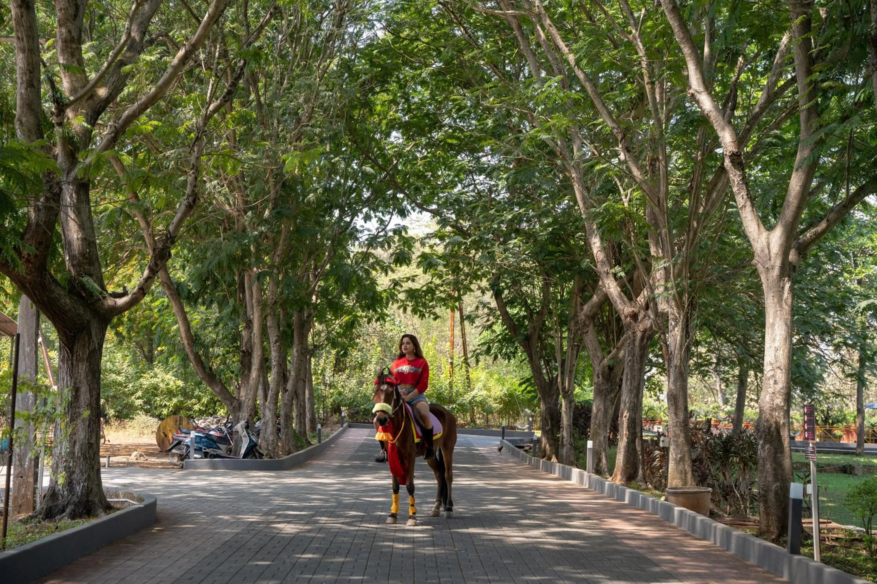 Horse-riding in U Rivergate Resort & Spa, Karjat