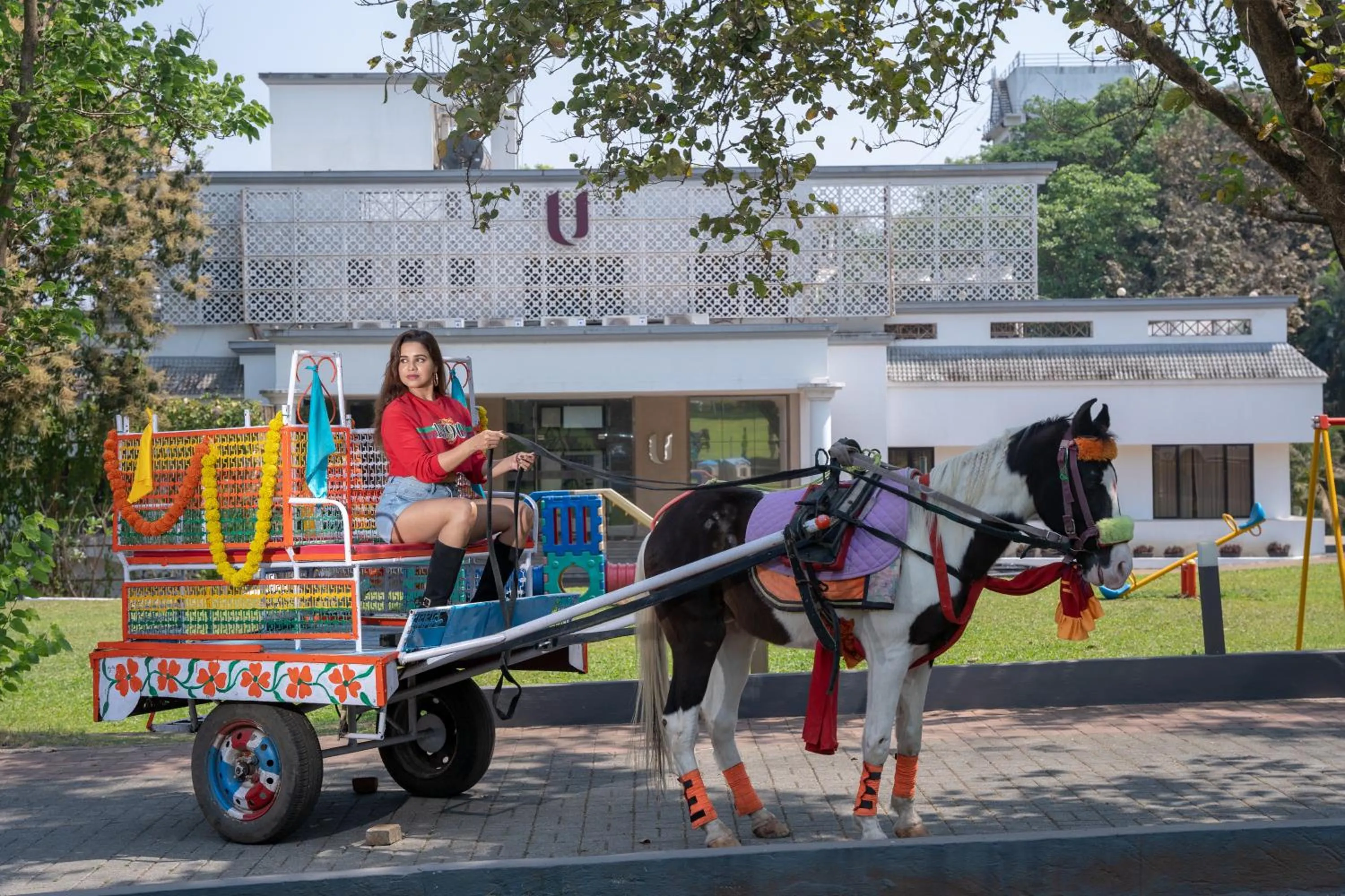 Horse-riding in U Rivergate Resort & Spa, Karjat