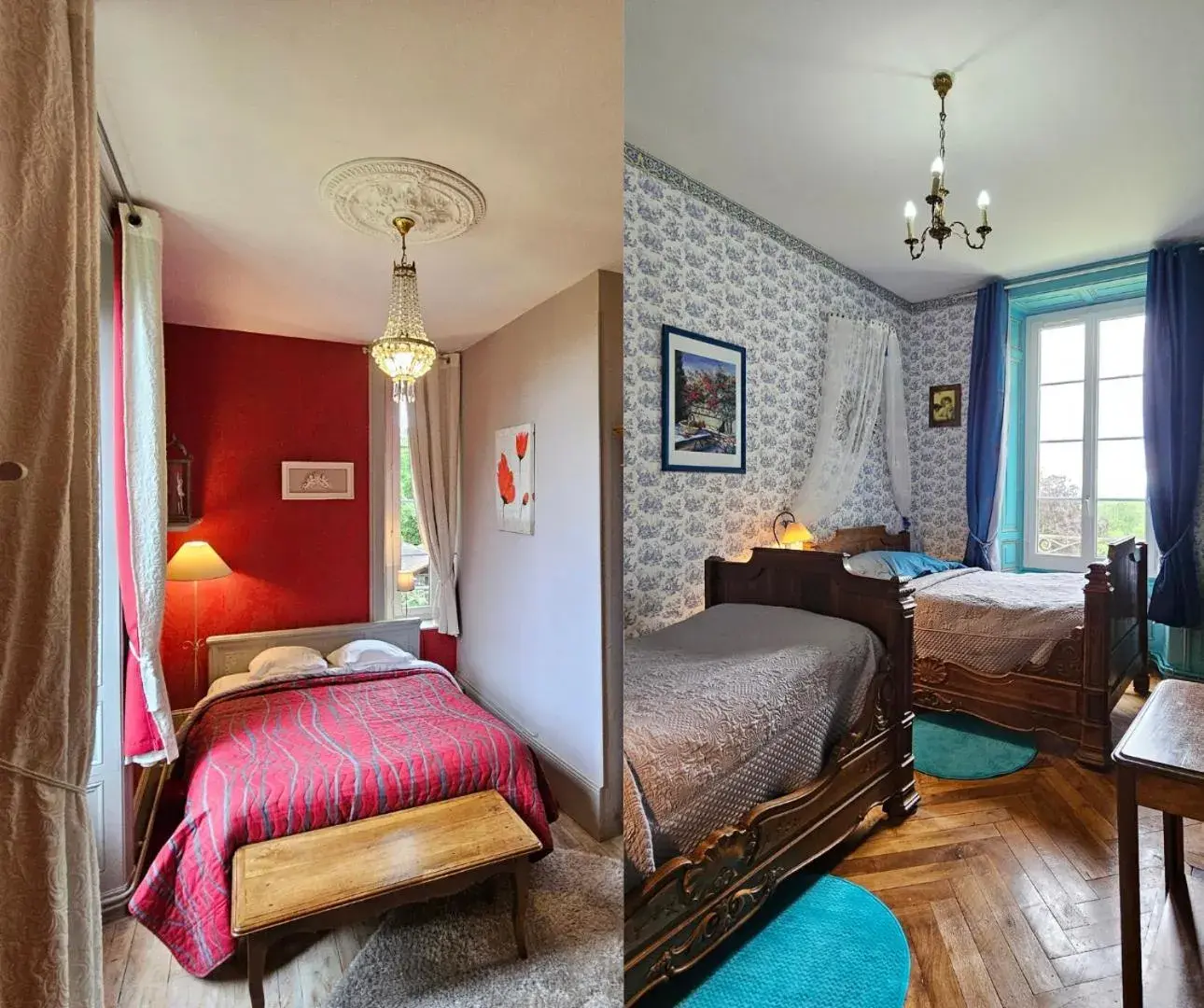 Quadruple Room with Shower in Château de MontSablé Quadruple Room with Shower in Château de MontSablé