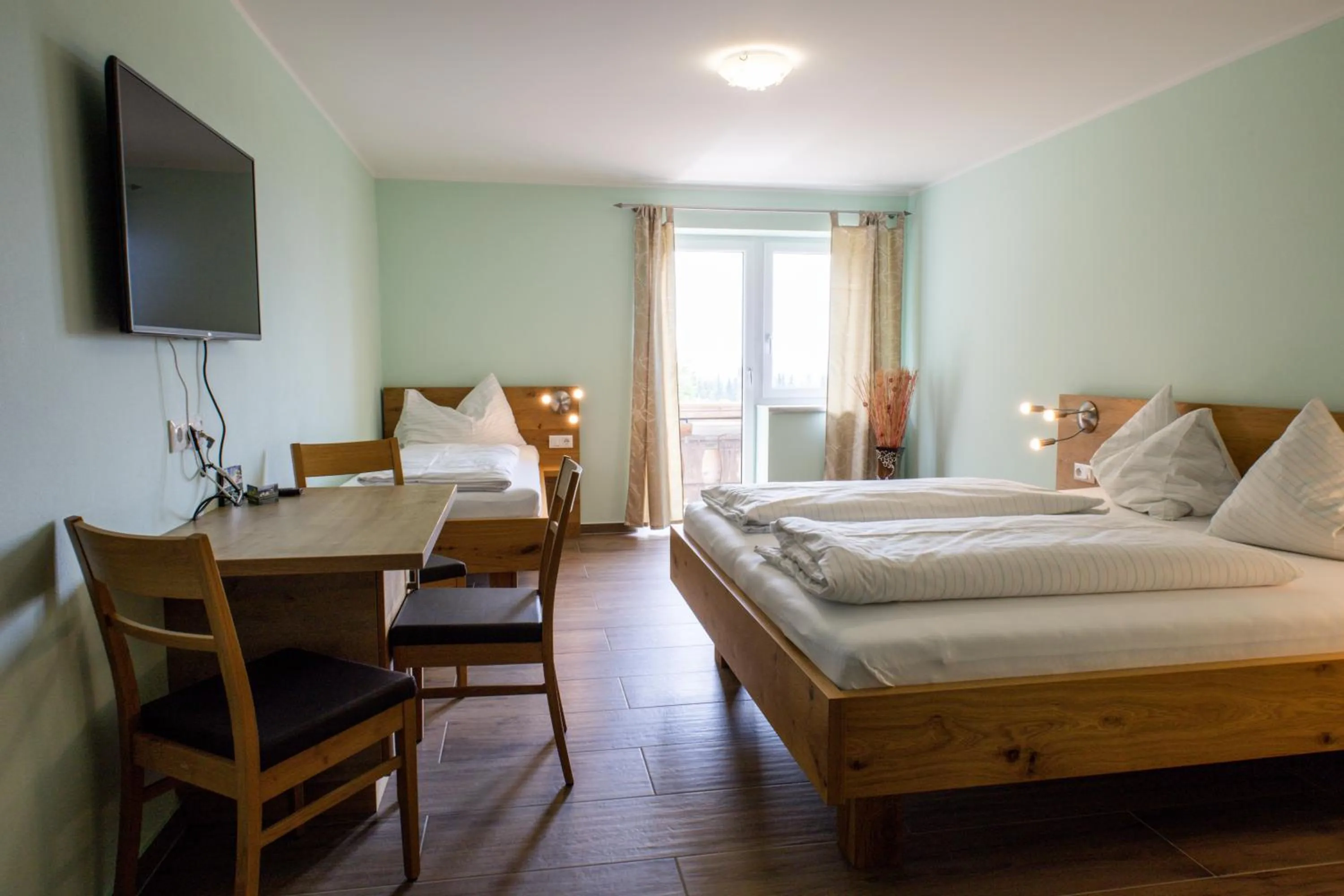 Photo of the whole room, Bed in Gasthof Dreiländereck