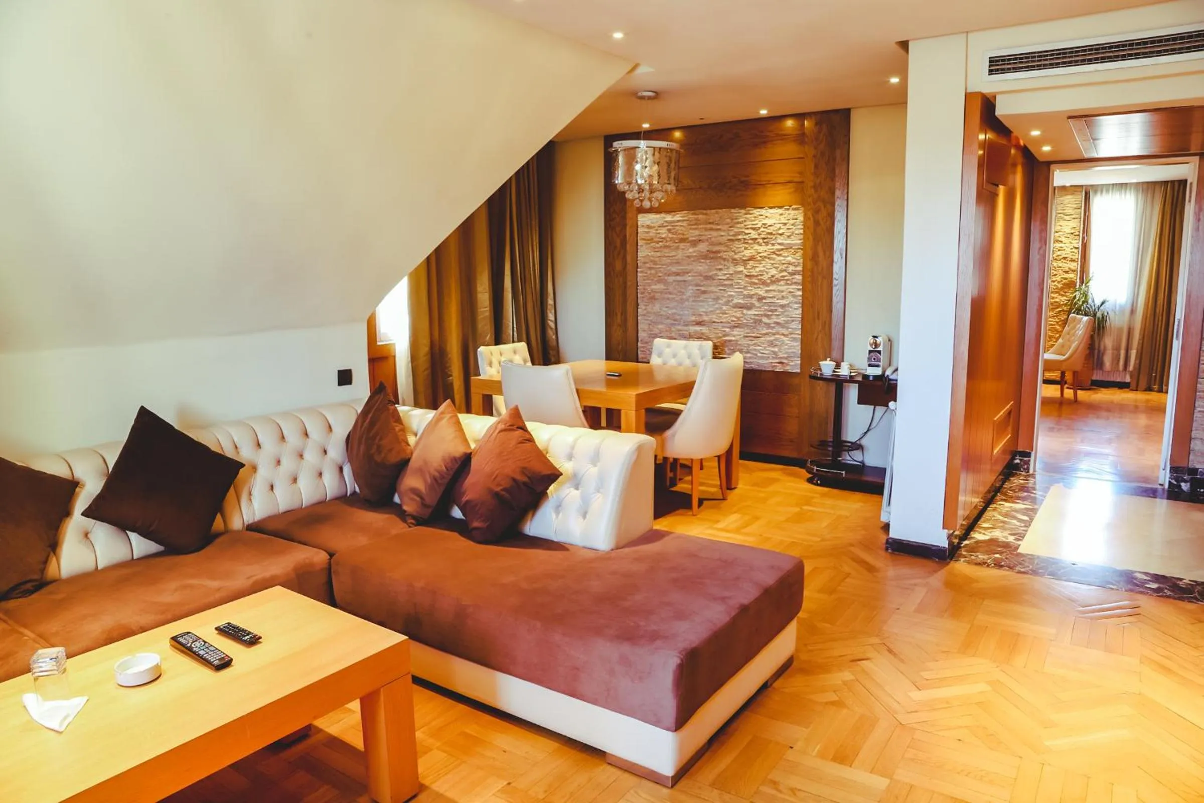 Living room in Hotel Perce Neige