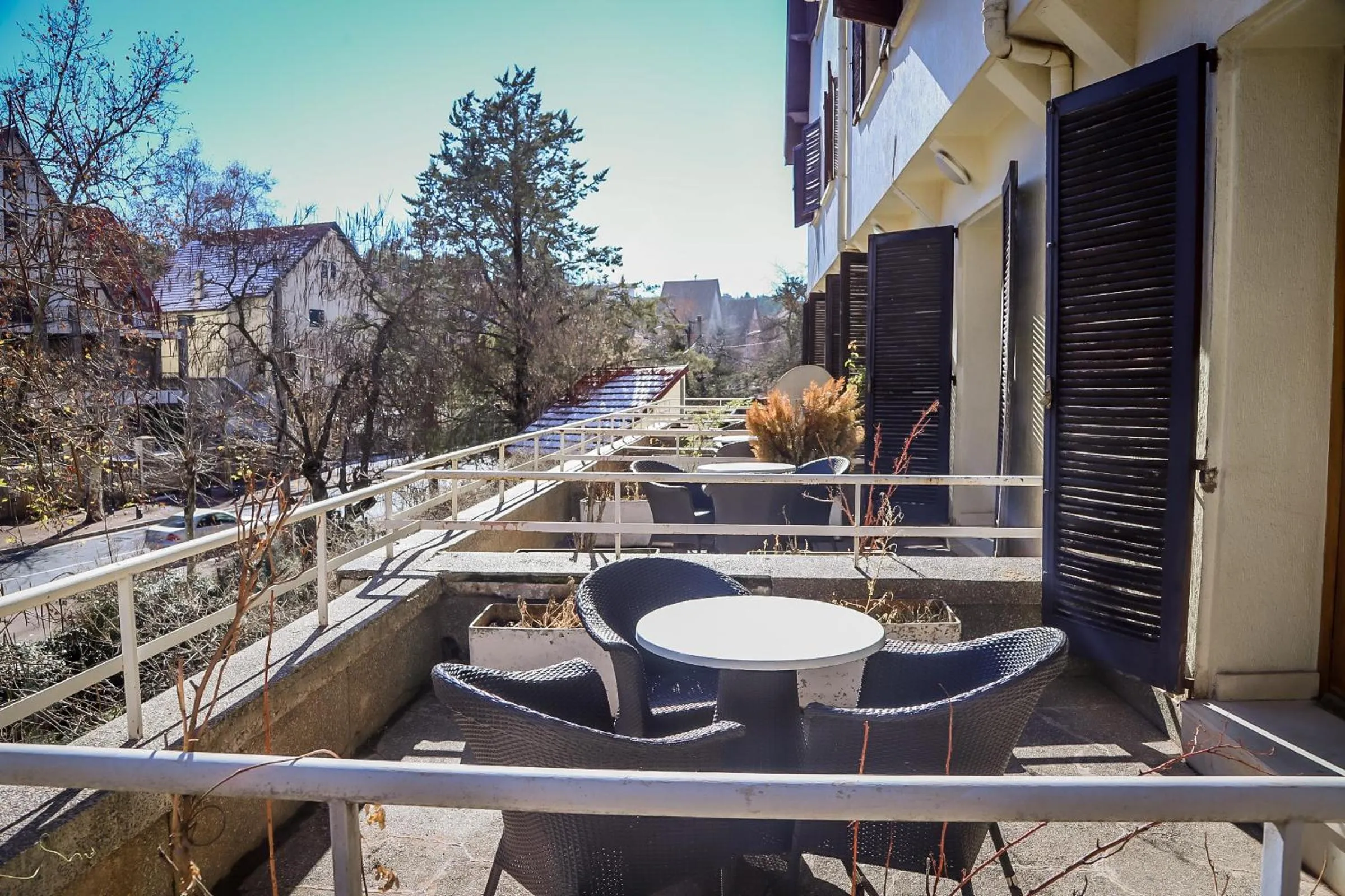 Patio in Hotel Perce Neige