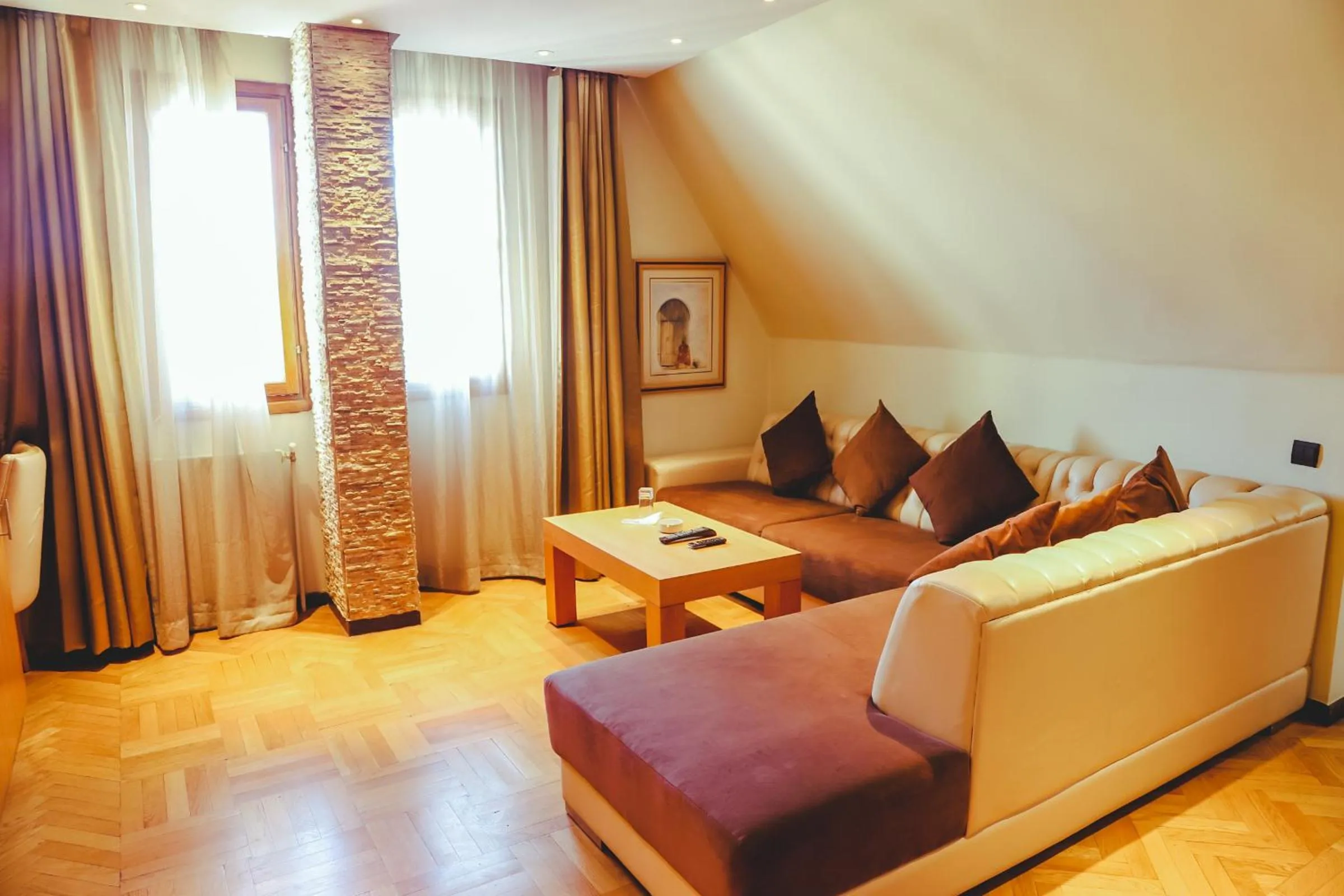 Living room in Hotel Perce Neige