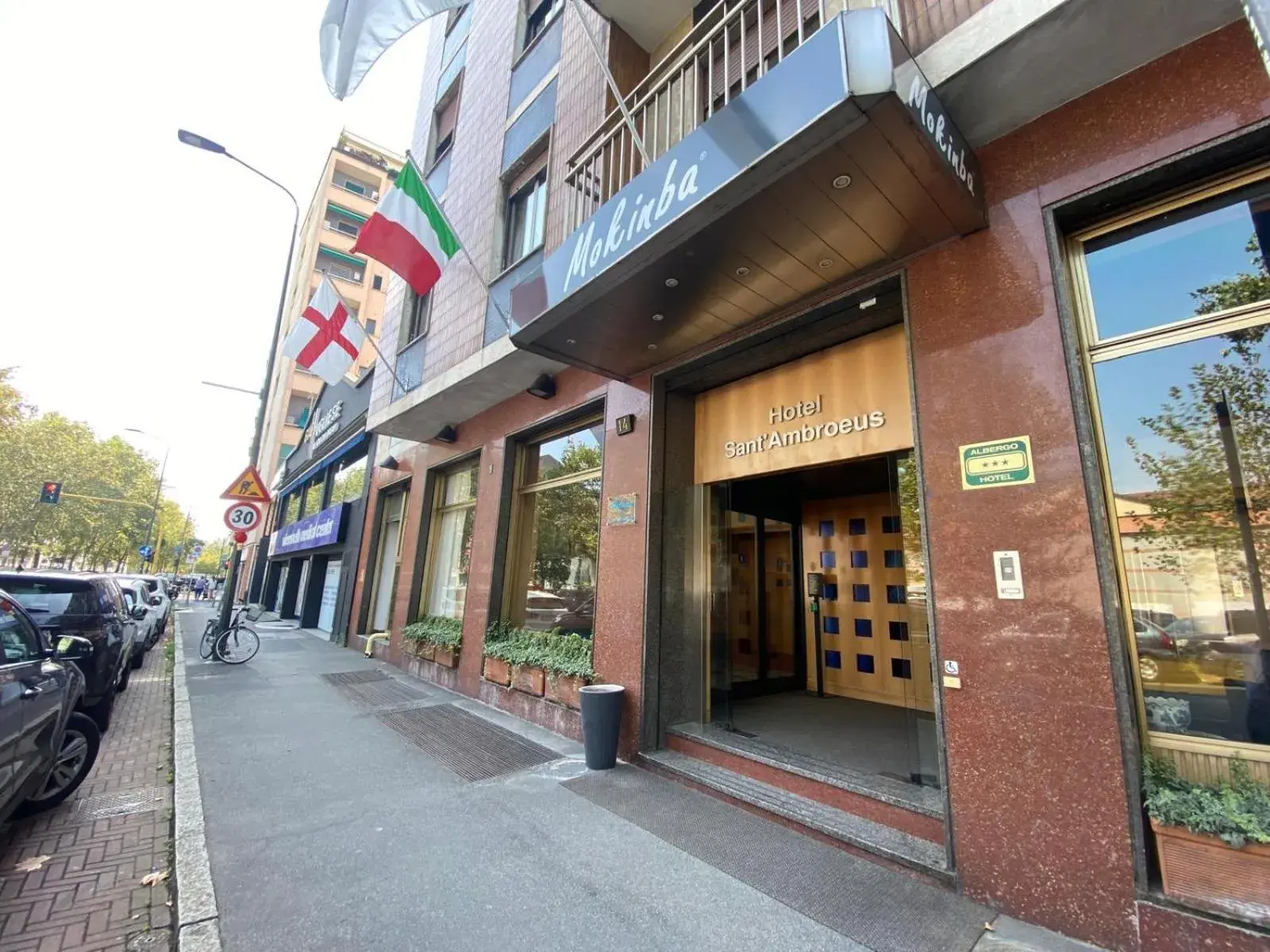 Property building in Mokinba Hotels Sant'Ambroeus Property building in Mokinba Hotels Sant'Ambroeus