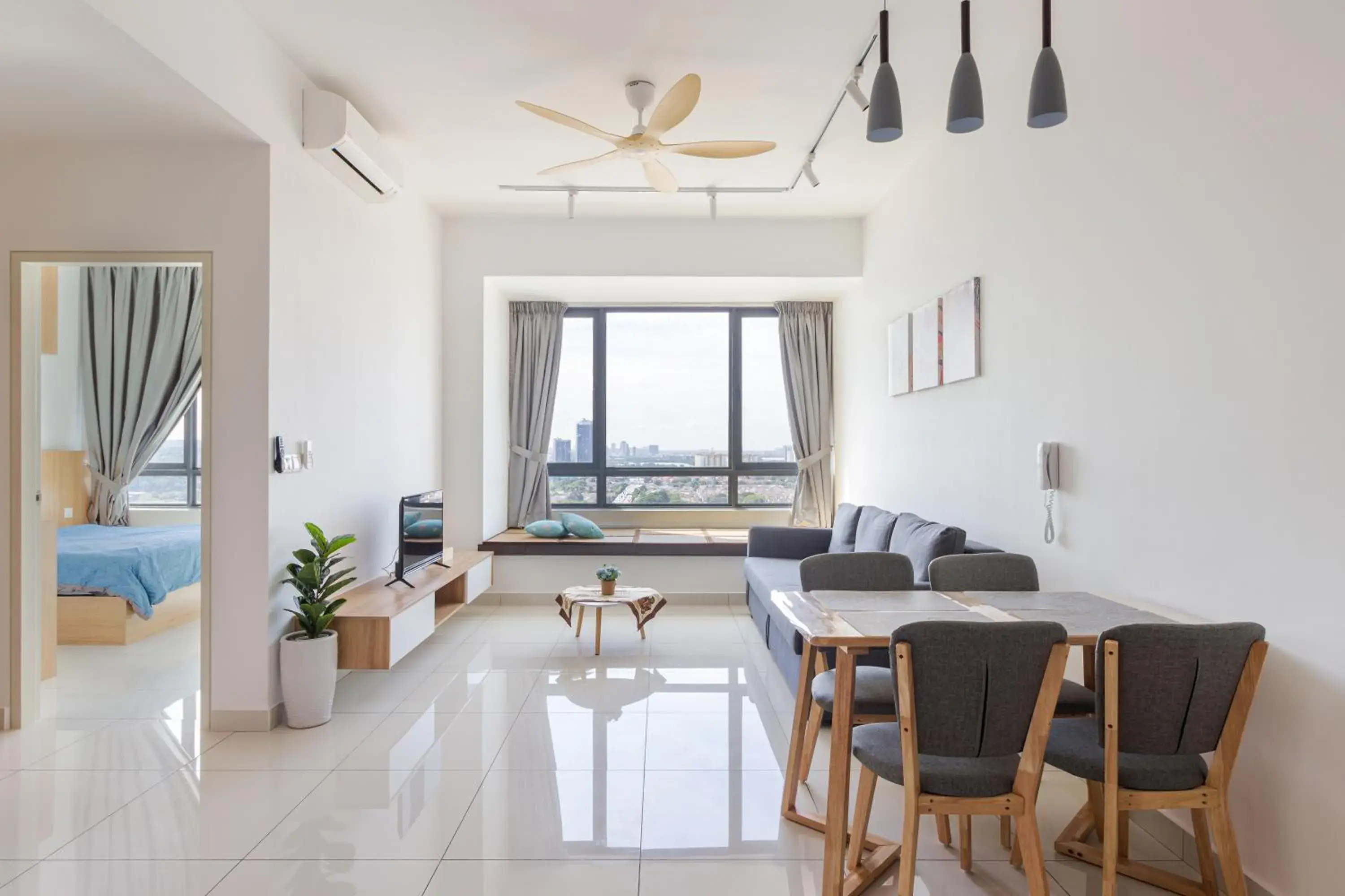 Living room, Bed in Greenfield Residence Bandar Sunway by Airhost Living room, Bed in Greenfield Residence Bandar Sunway by Airhost