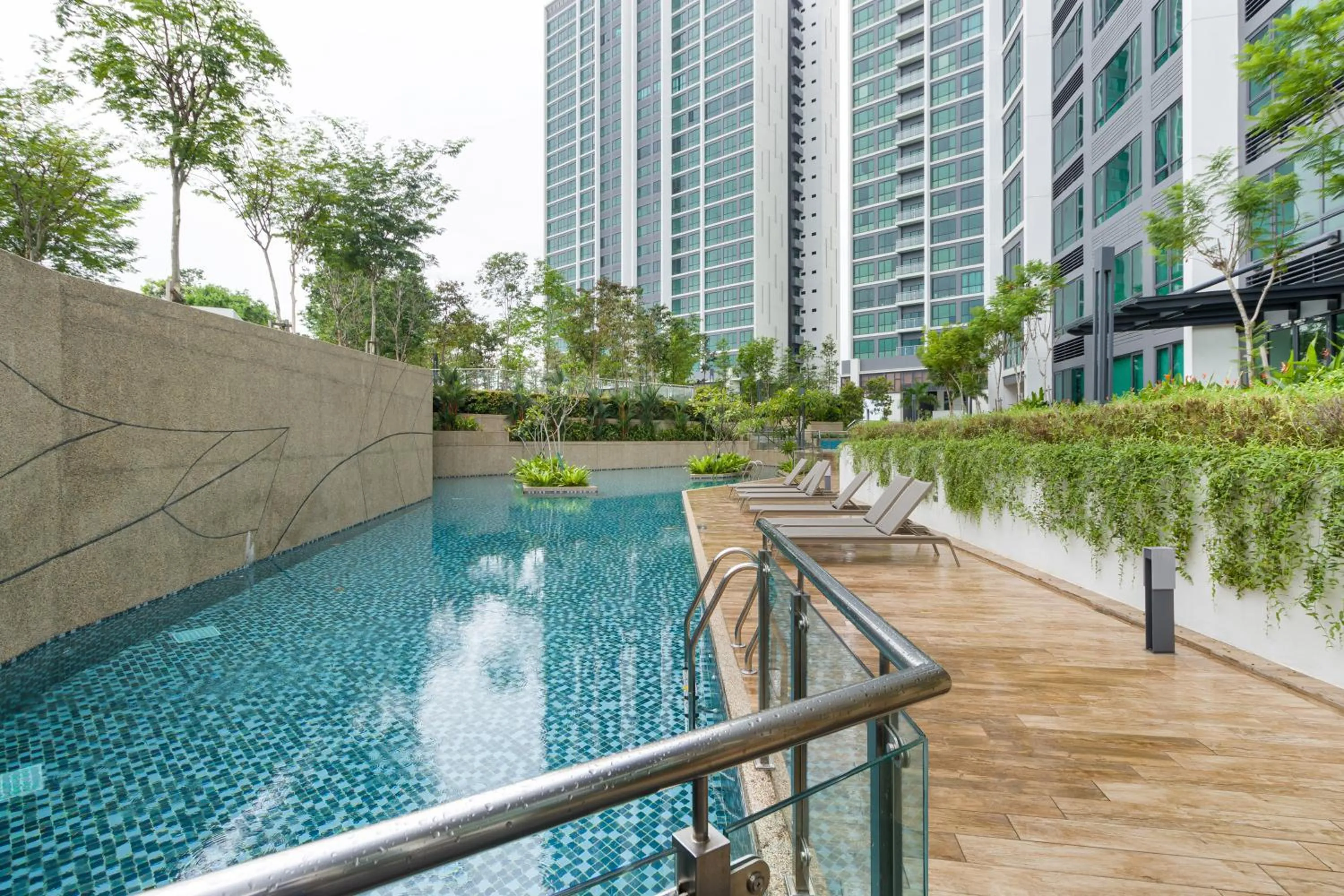 Swimming pool in Greenfield Residence Bandar Sunway by Airhost