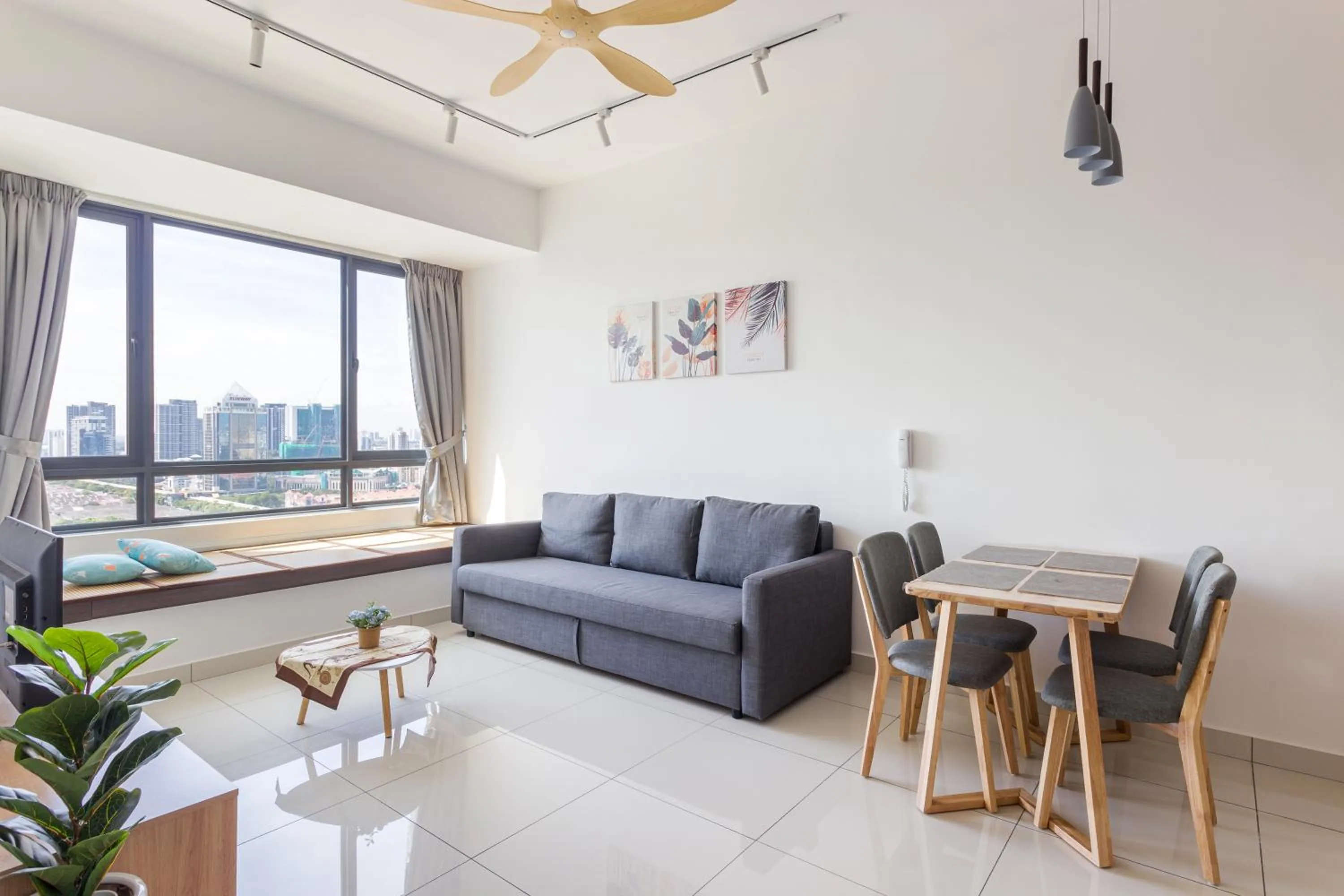 Living room in Greenfield Residence Bandar Sunway by Airhost