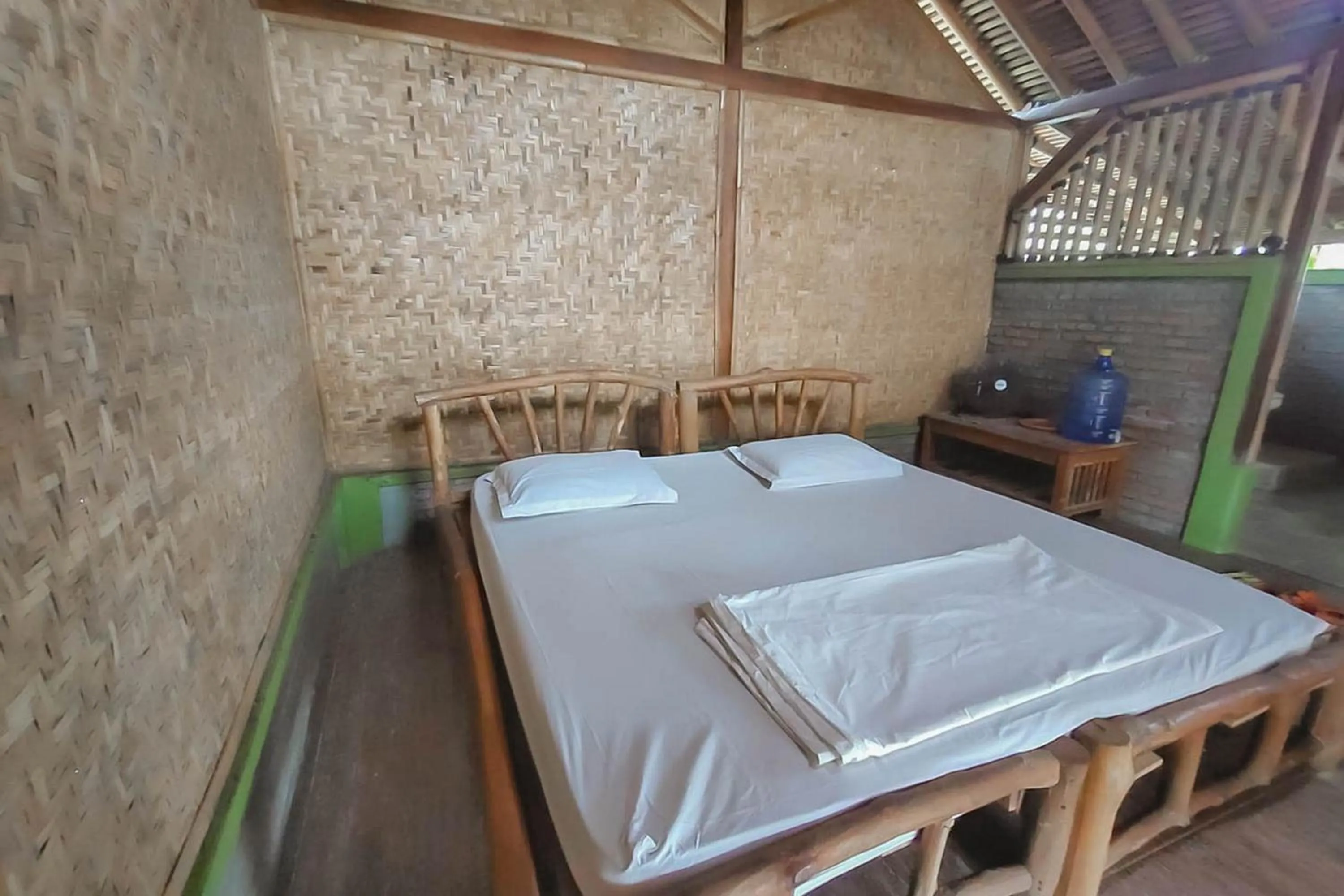 Bed in Baleku Bamboo Retreat