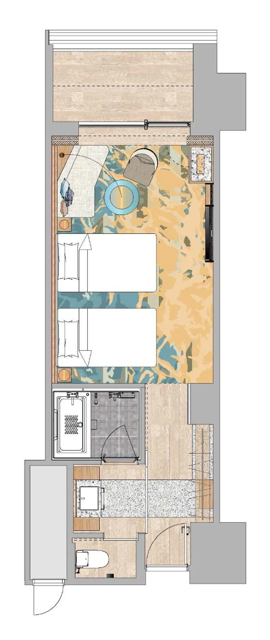 Floor plan in Okinawa Prince Hotel Ocean View Ginowan