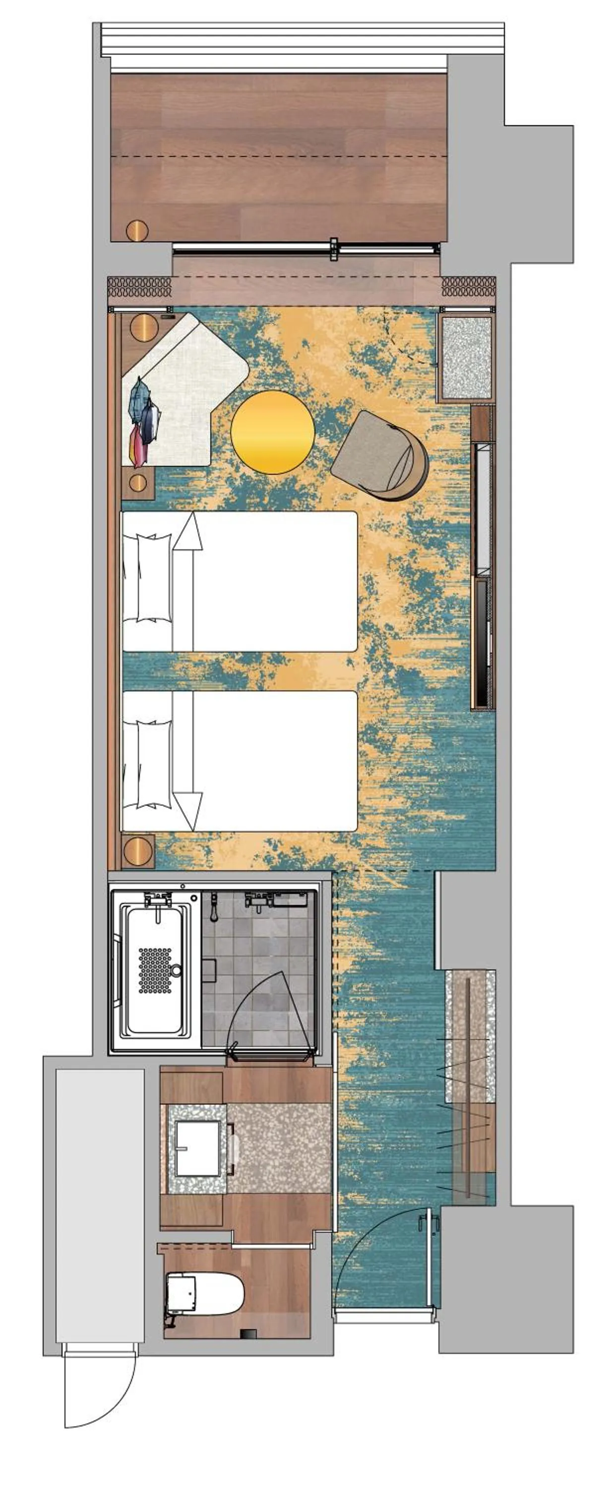 Floor plan in Okinawa Prince Hotel Ocean View Ginowan