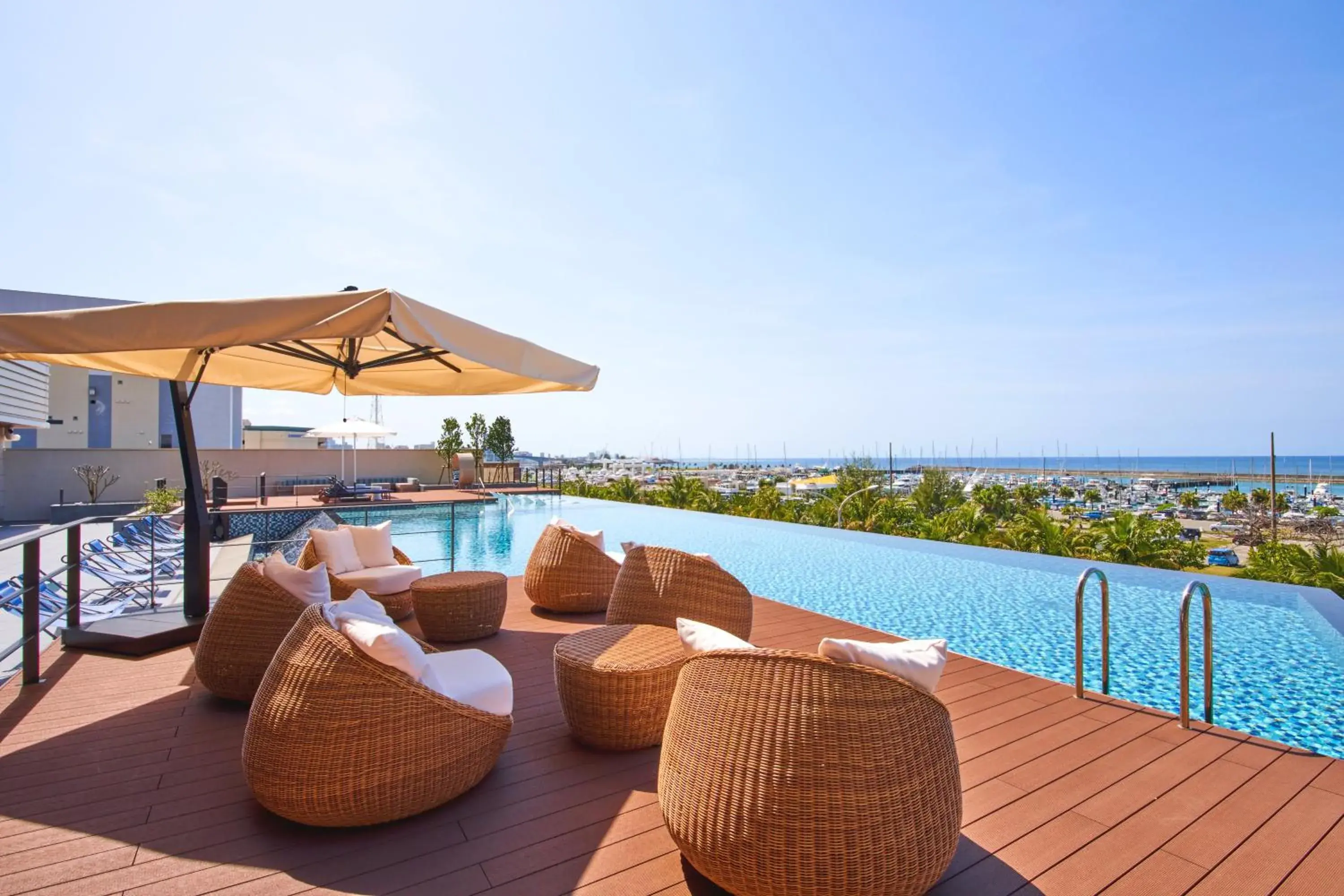 Swimming pool in Okinawa Prince Hotel Ocean View Ginowan Swimming pool in Okinawa Prince Hotel Ocean View Ginowan